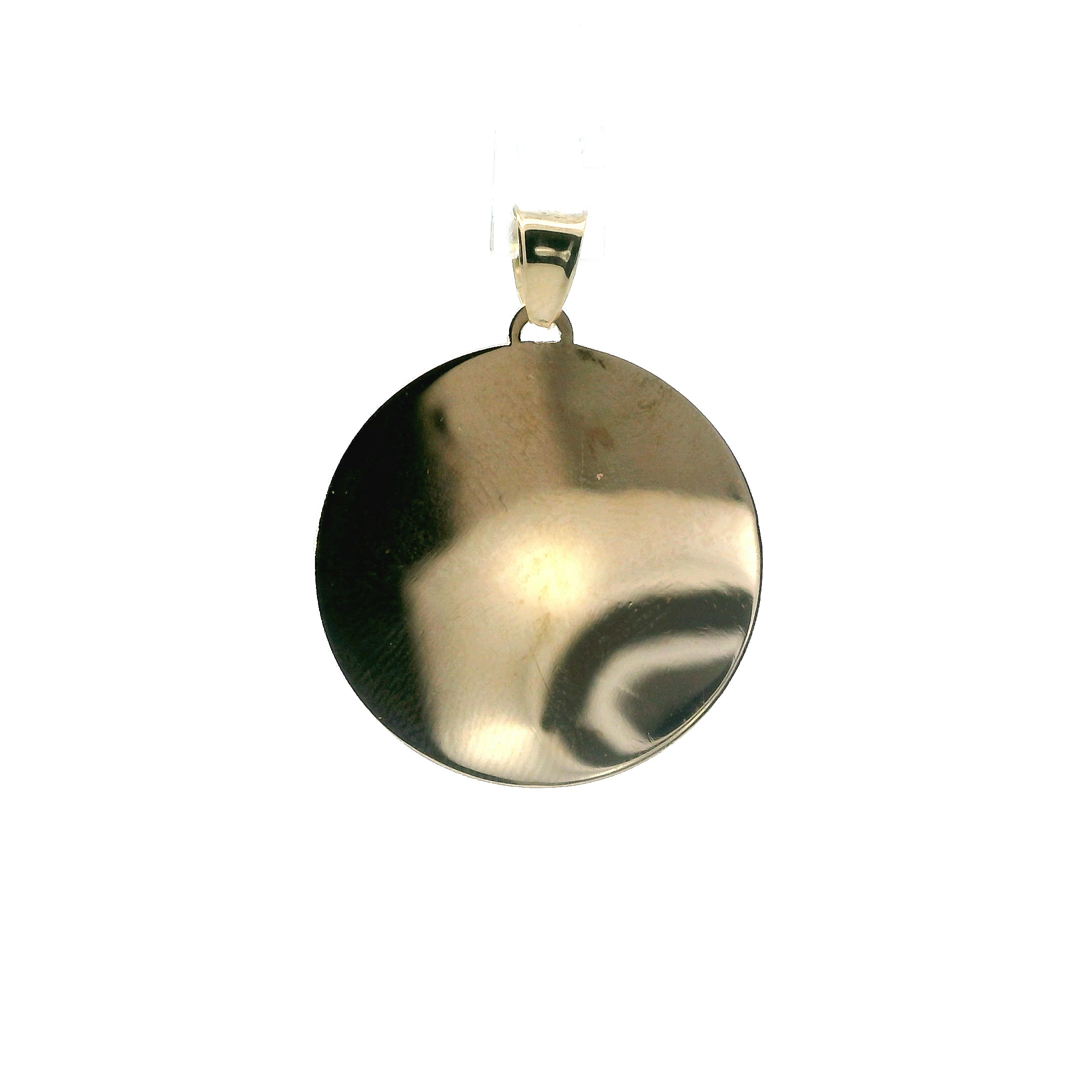 14K Tri Color Gold Round Virgin Mary Pendant