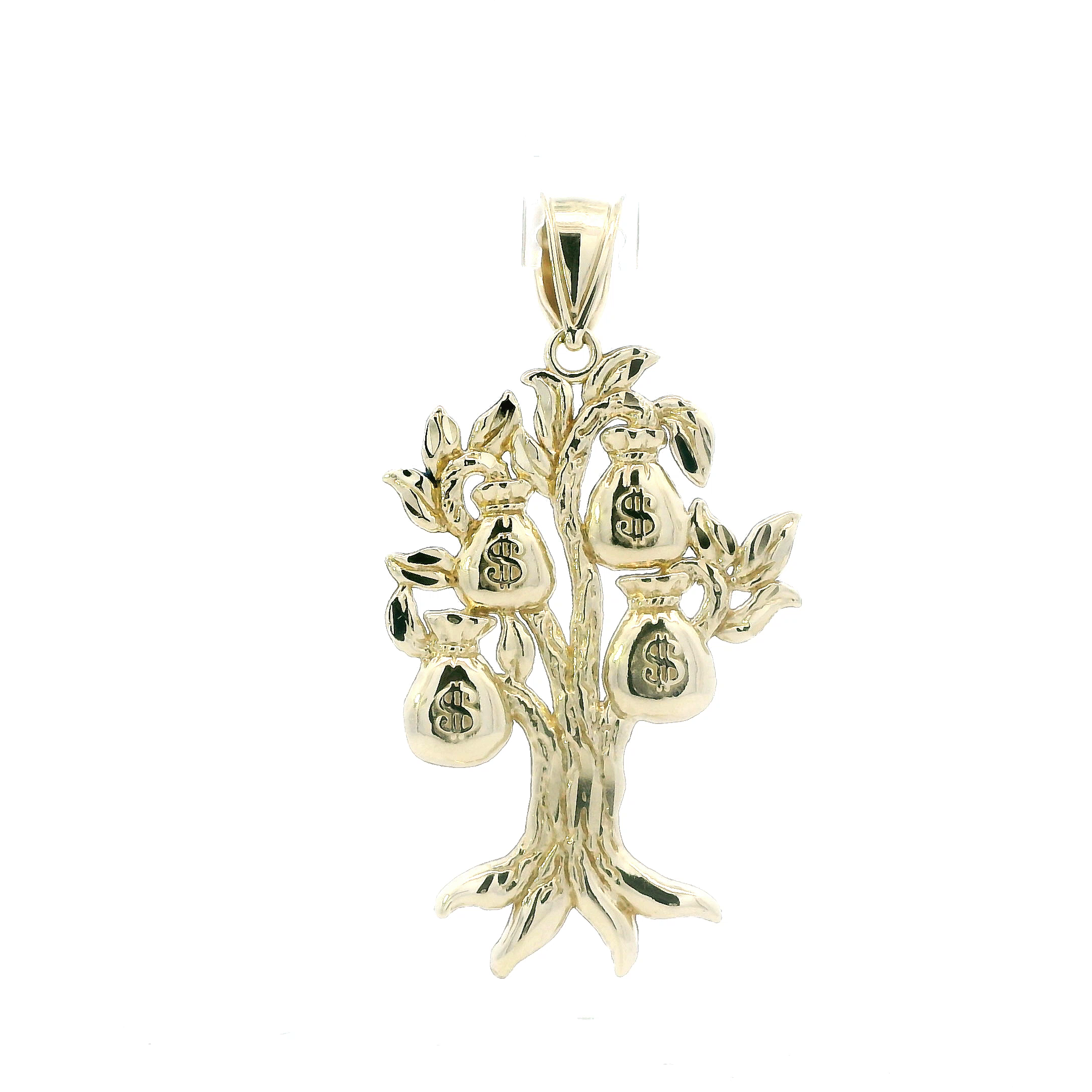 Colgante Árbol del Dinero de Oro Amarillo de 10K