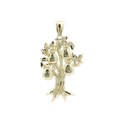 Colgante Árbol del Dinero de Oro Amarillo de 10K