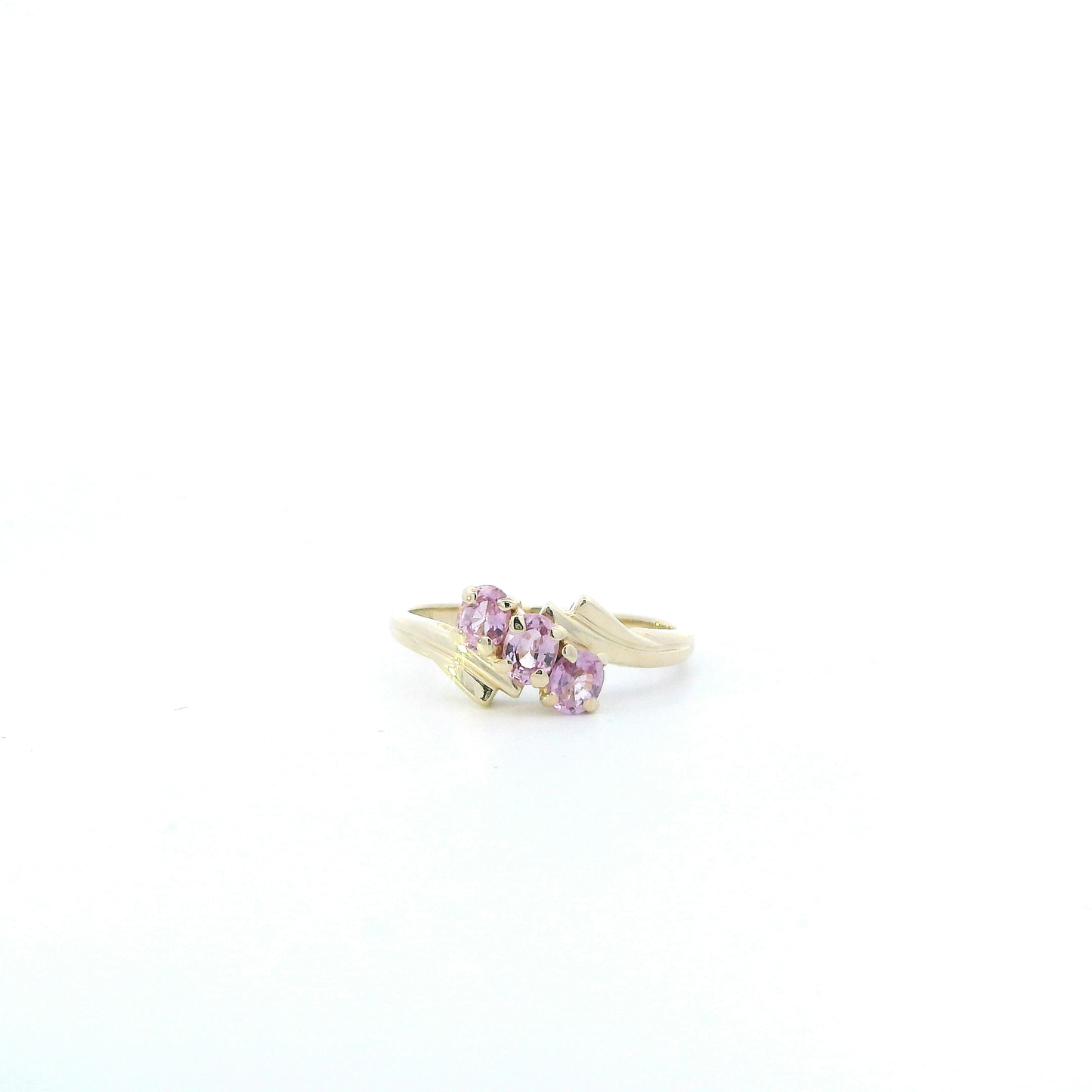 14K Yellow Gold Purple Topaz Womens Ring