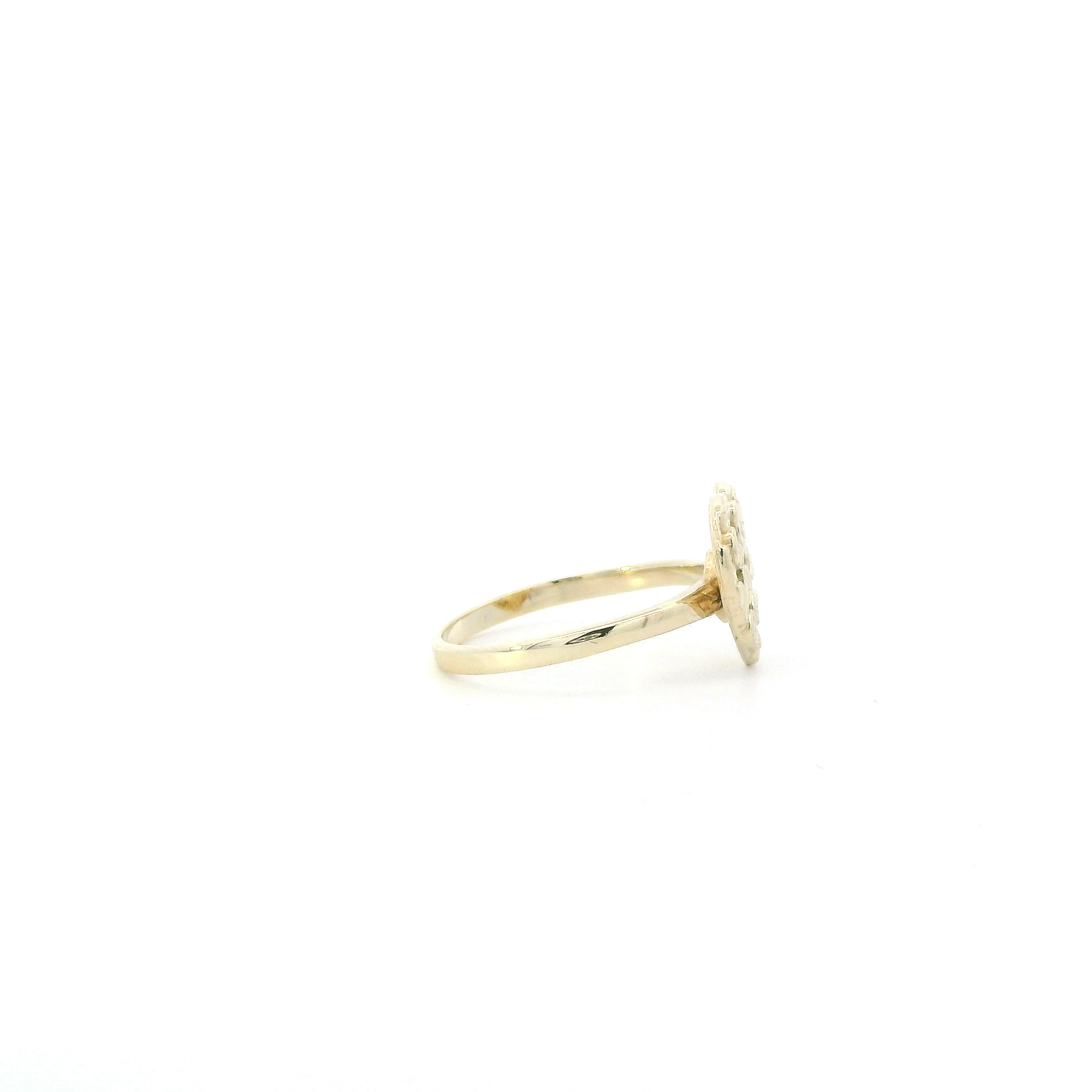 10K Yellow Gold Nugget Heart Ring