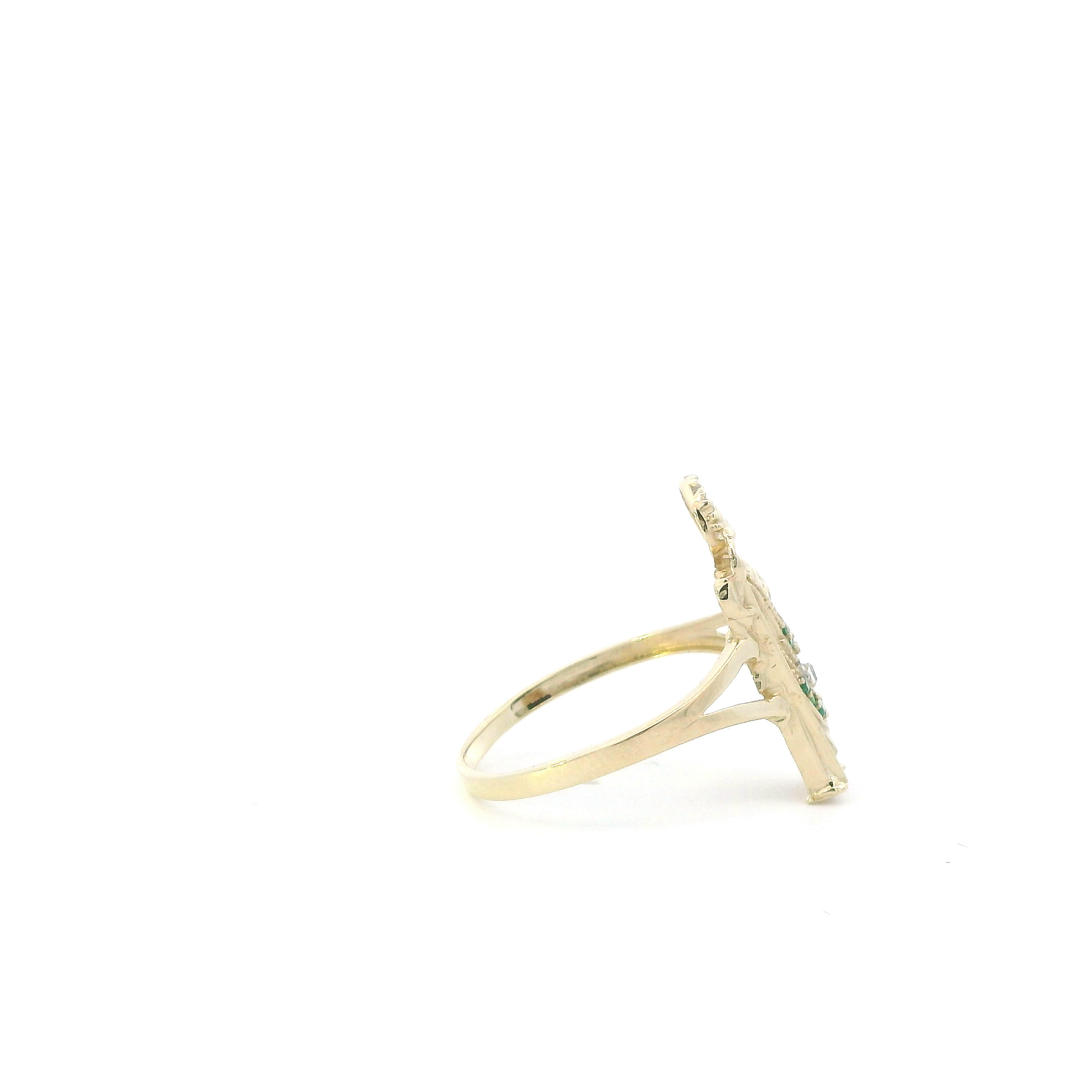 10K Yellow Gold Religious Figure Ring