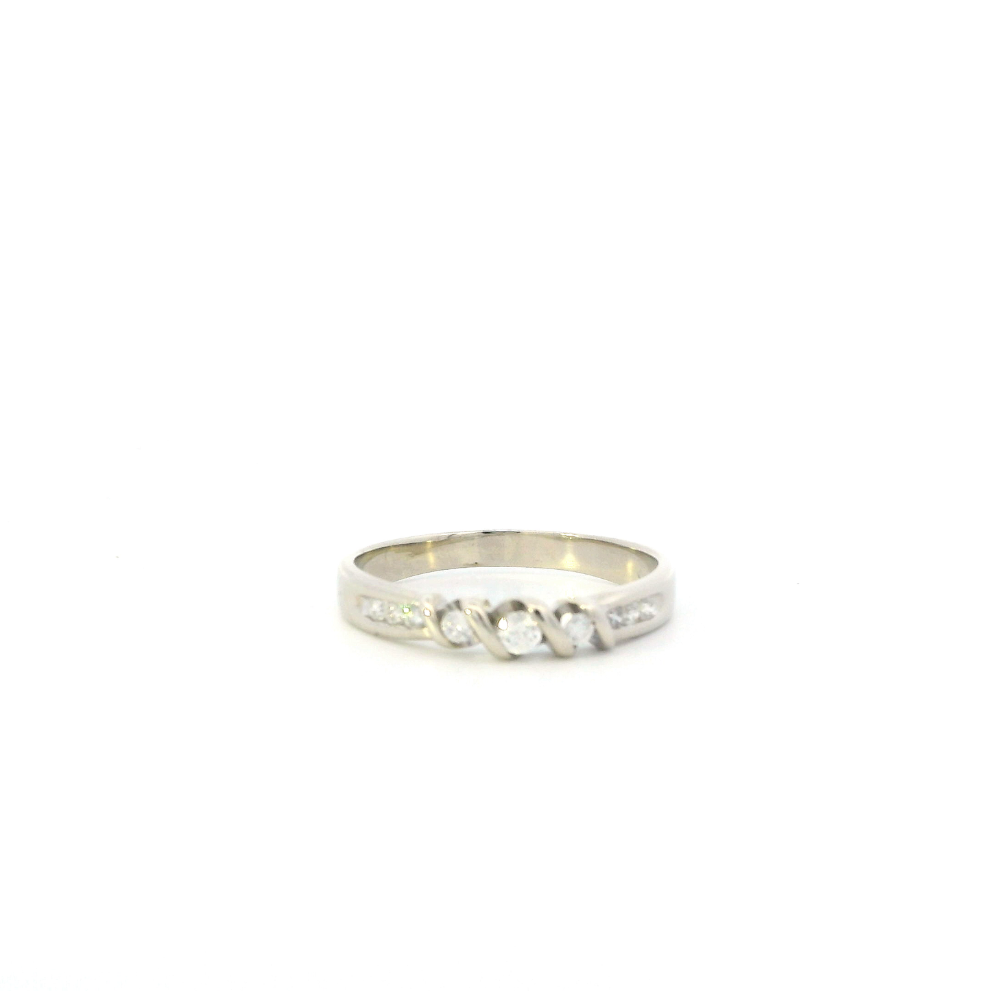 14K White Gold Diamond Mens Ring - 0.24ct