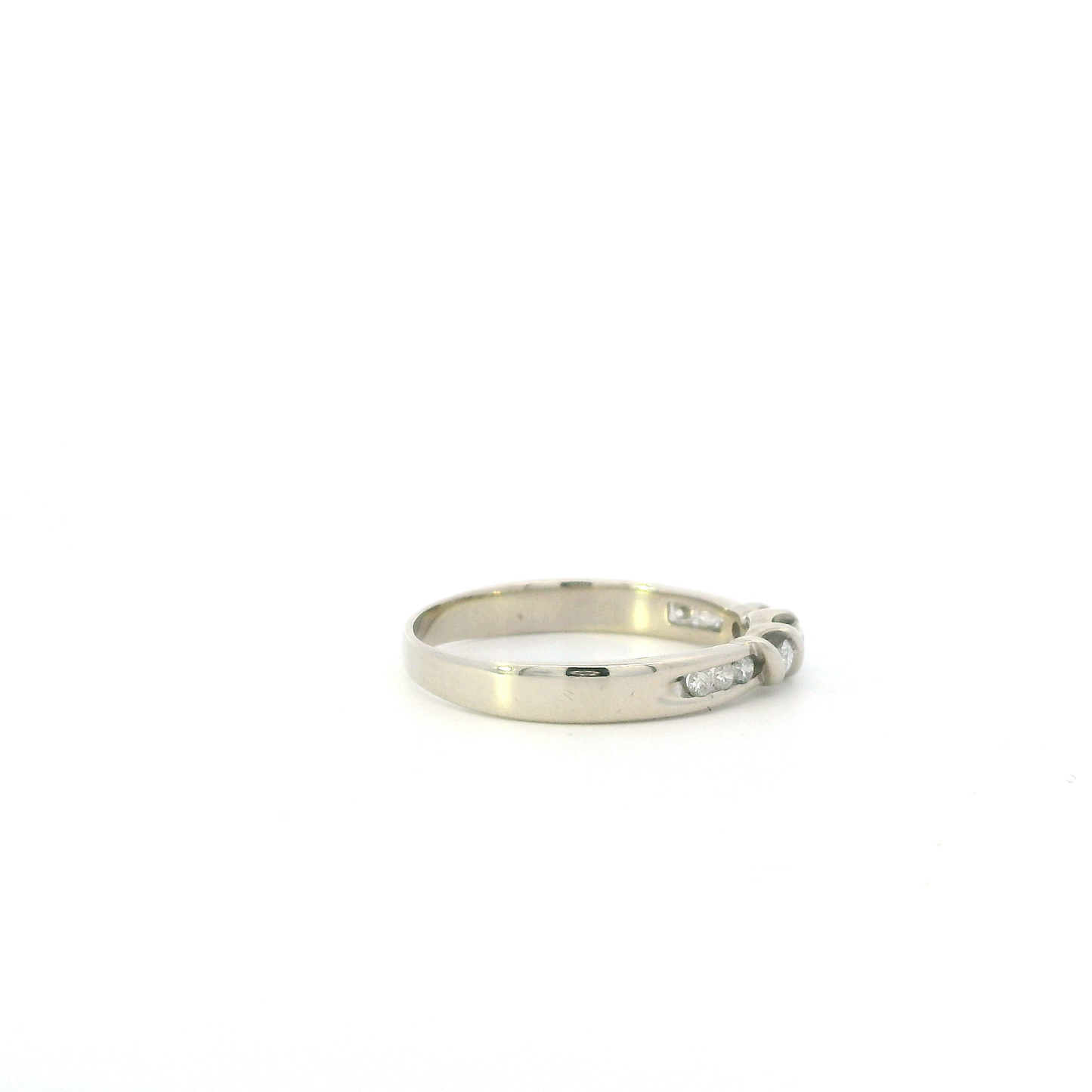 14K White Gold Diamond Mens Ring - 0.24ct