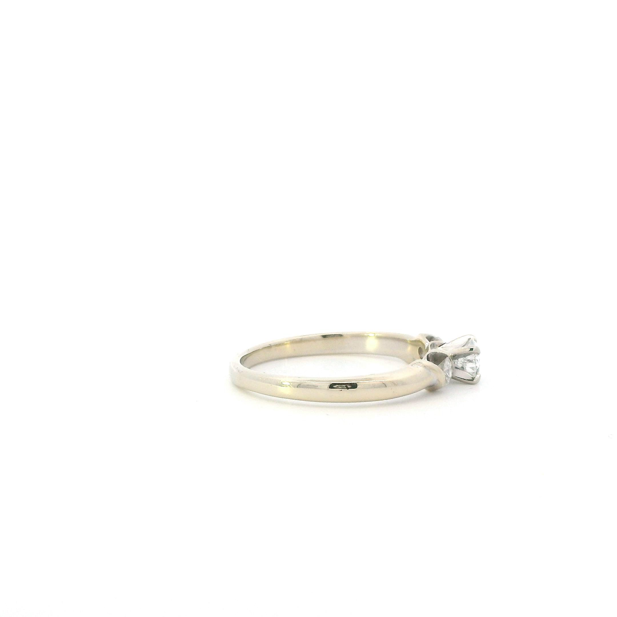 14K White Gold Diamond Mens Ring - 0.47ct