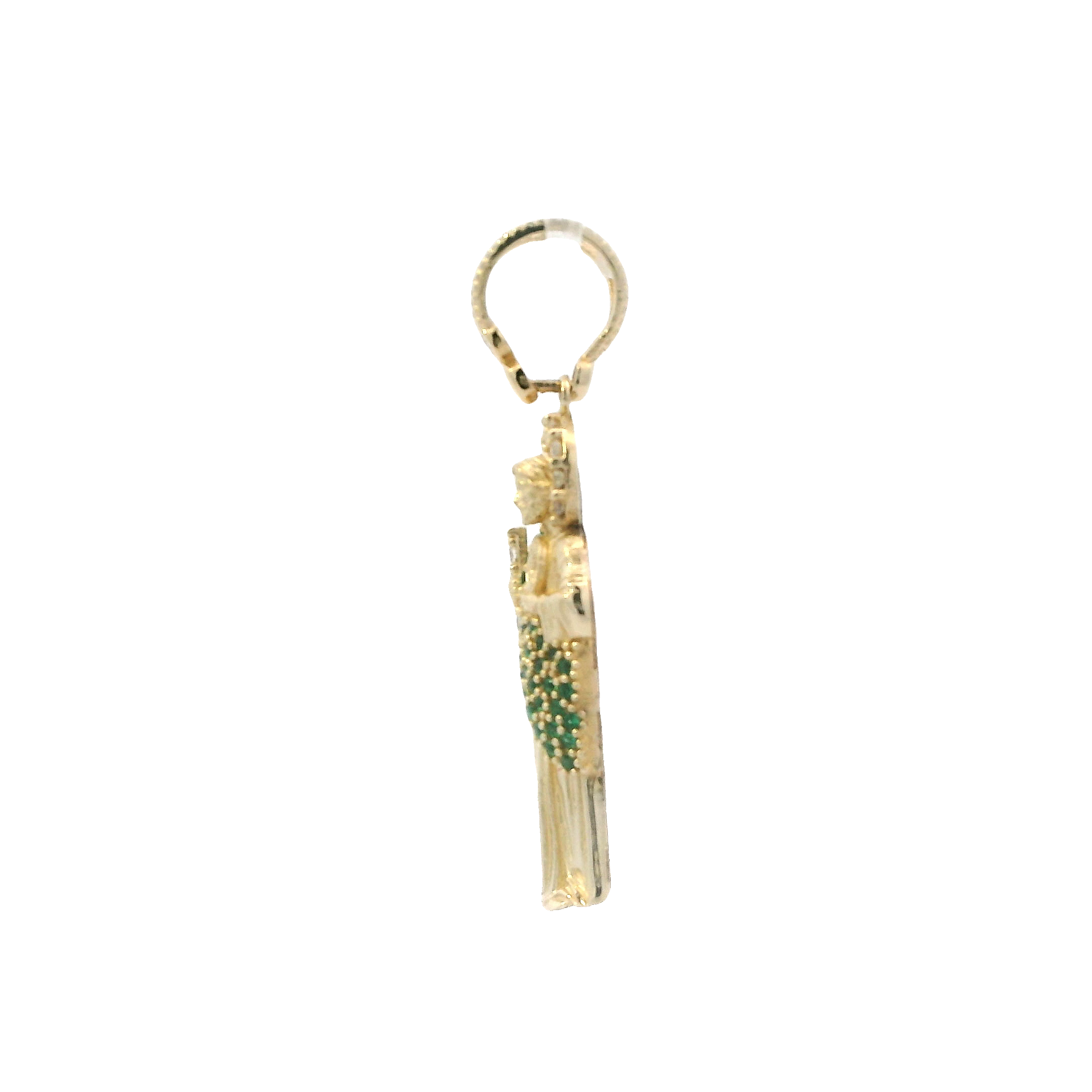 14K Yellow Gold Saint Jude CZ Pendant
