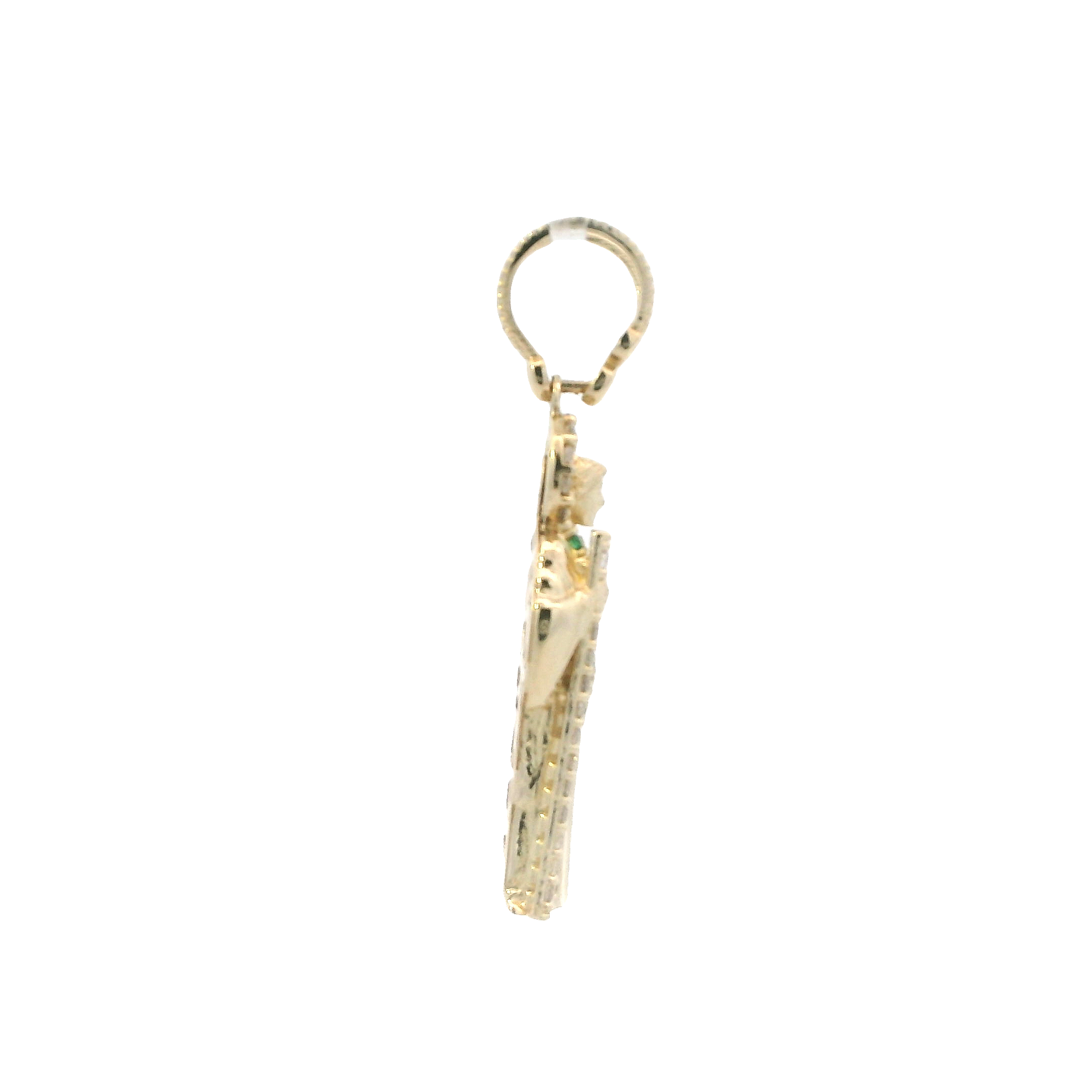 14K Yellow Gold Saint Jude CZ Pendant