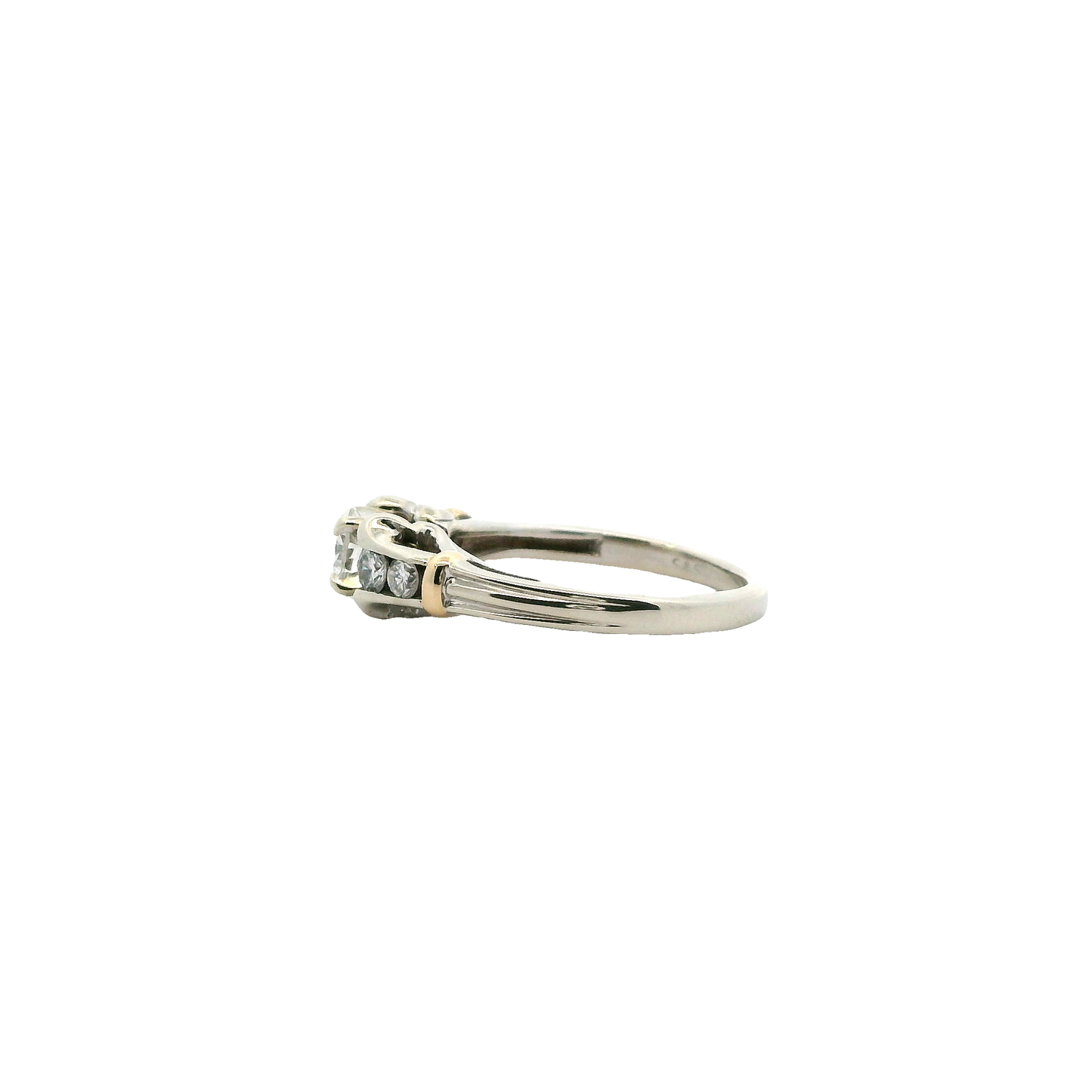 14K White & Yellow Gold Women's Diamond Ring - 0.59ct