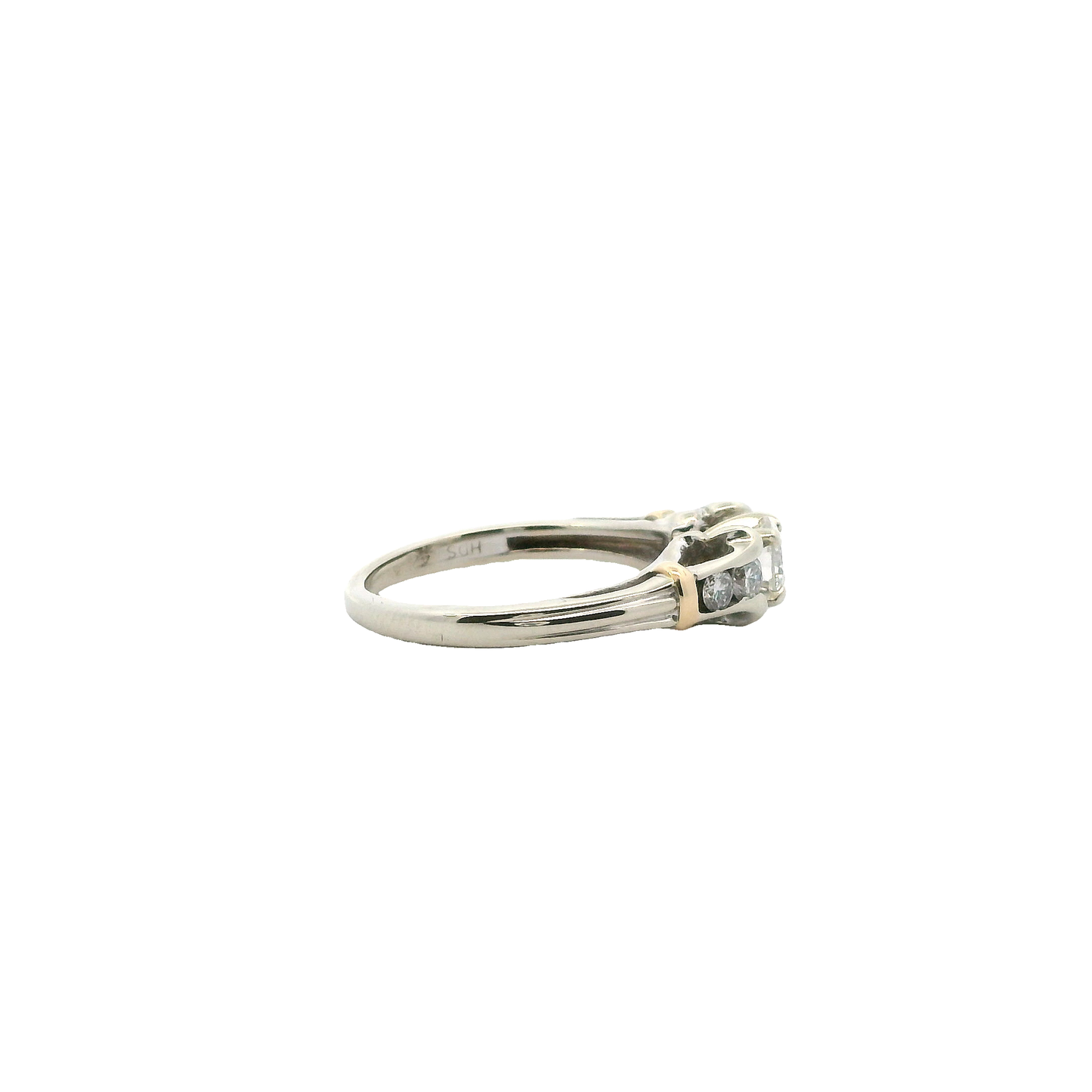 14K White & Yellow Gold Women's Diamond Ring - 0.59ct