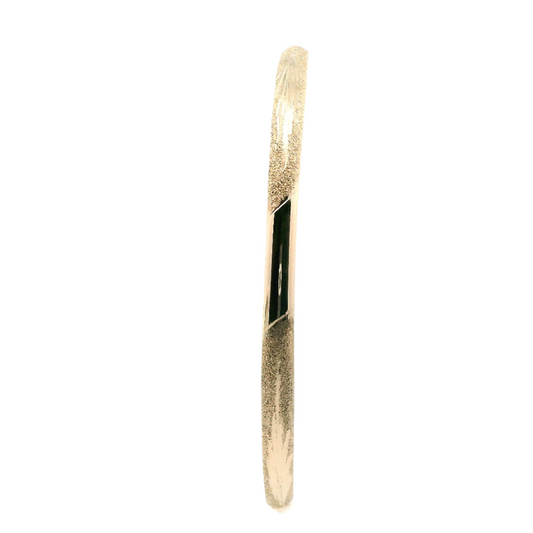 10K Yellow Gold Wheat Design Bangle Bracelet