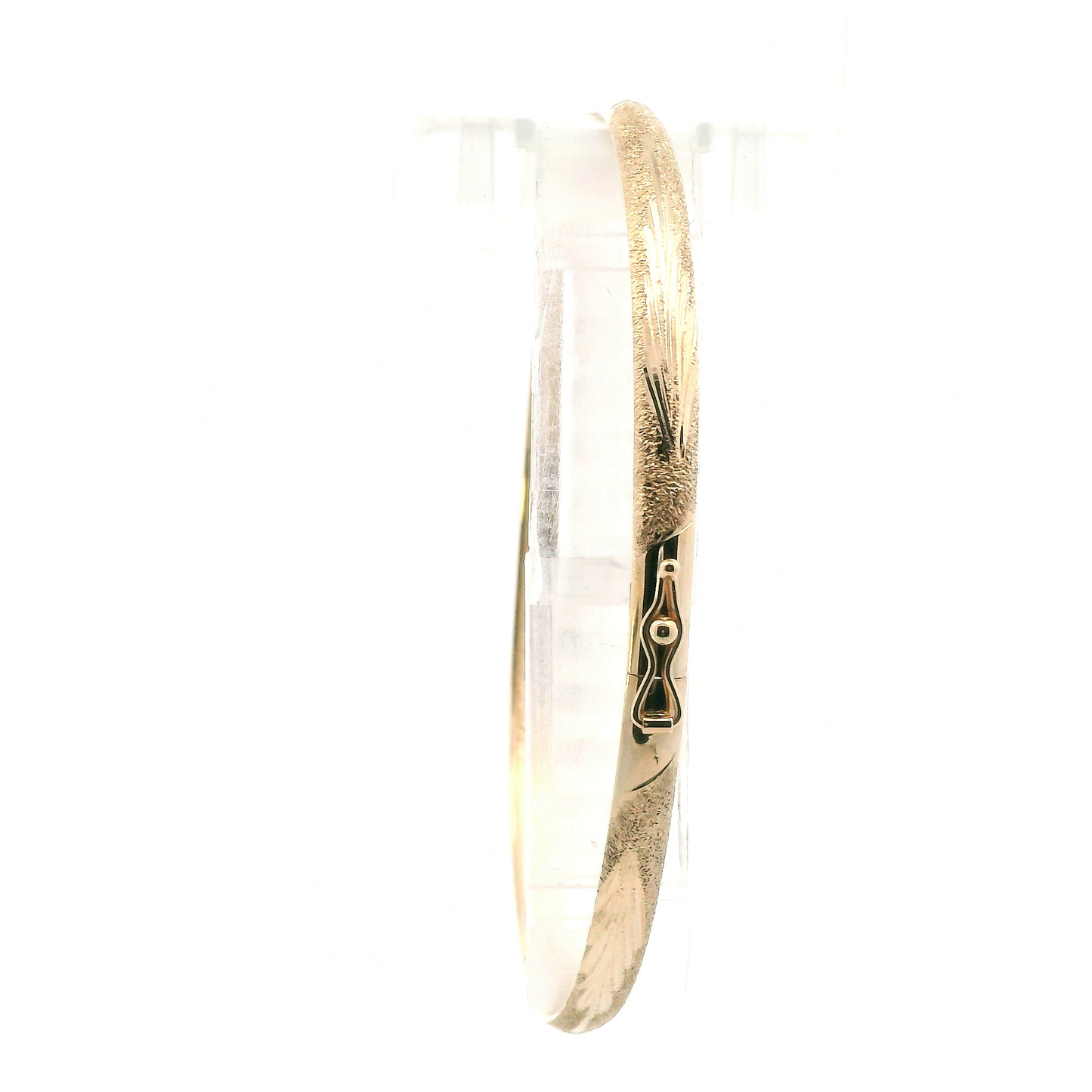 10K Yellow Gold Wheat Design Bangle Bracelet