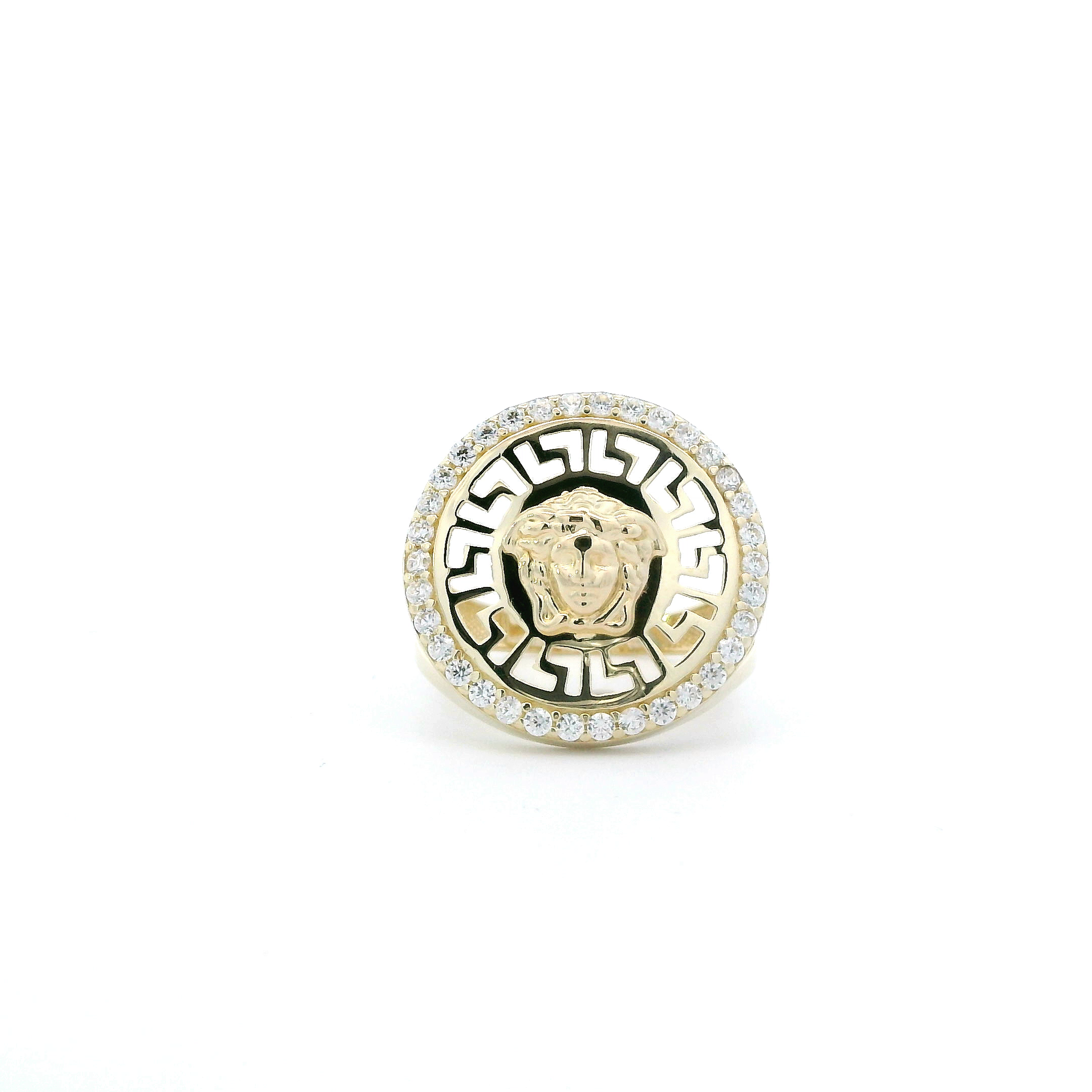 14K Yellow Gold Medusa Womens Ring