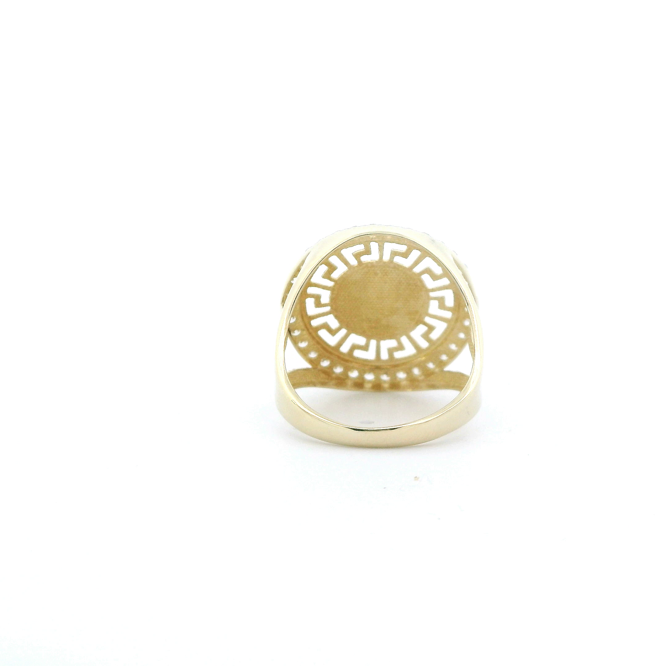 14K Yellow Gold Medusa Womens Ring