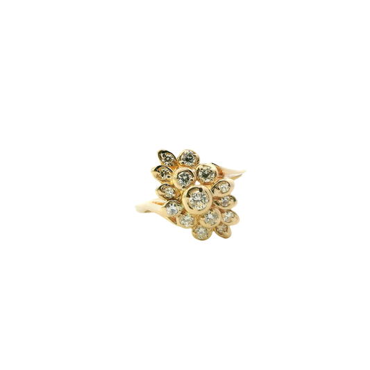 14K Yellow Gold Diamond Womens Ring - 0.35ct
