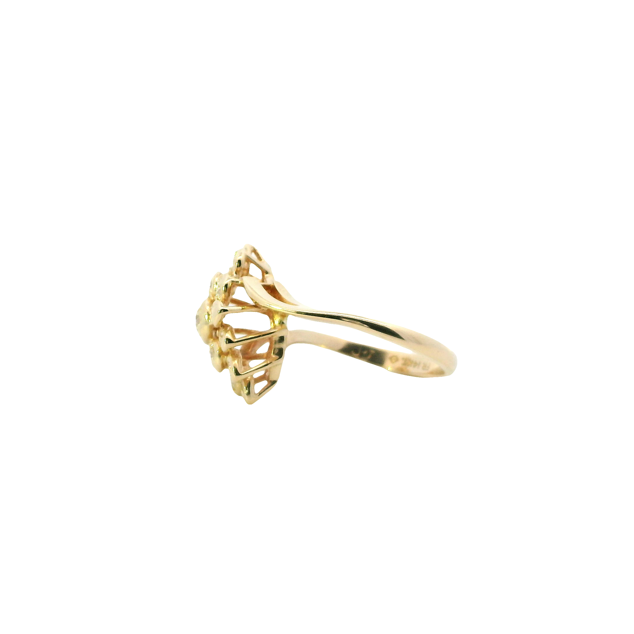 14K Yellow Gold Diamond Womens Ring - 0.35ct