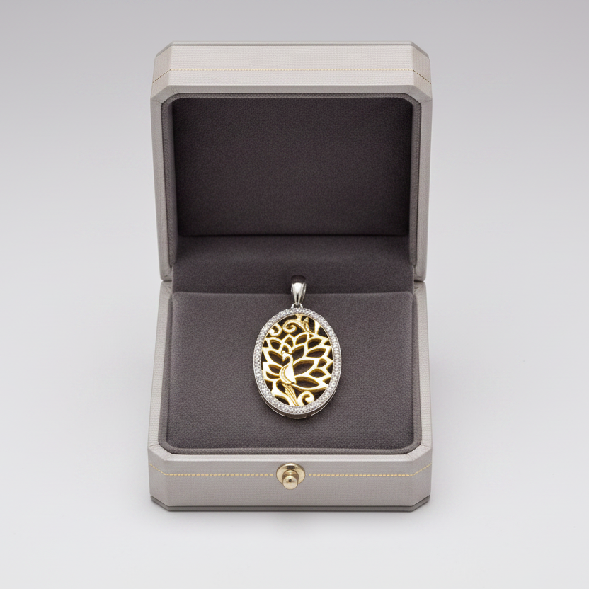 Disney Enchanted Sterling Silver Pendant 14K Gold Plated