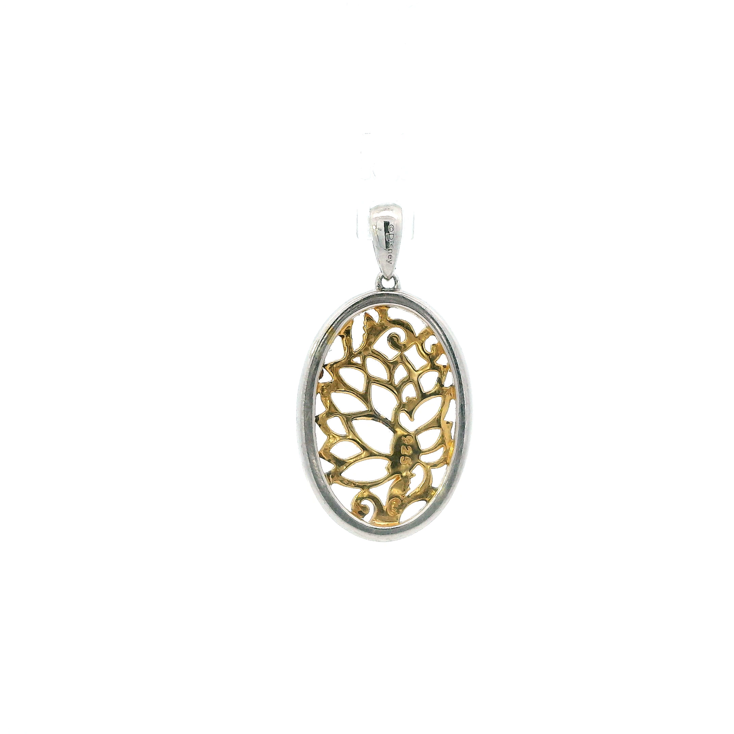 Disney Enchanted Sterling Silver Pendant 14K Gold Plated
