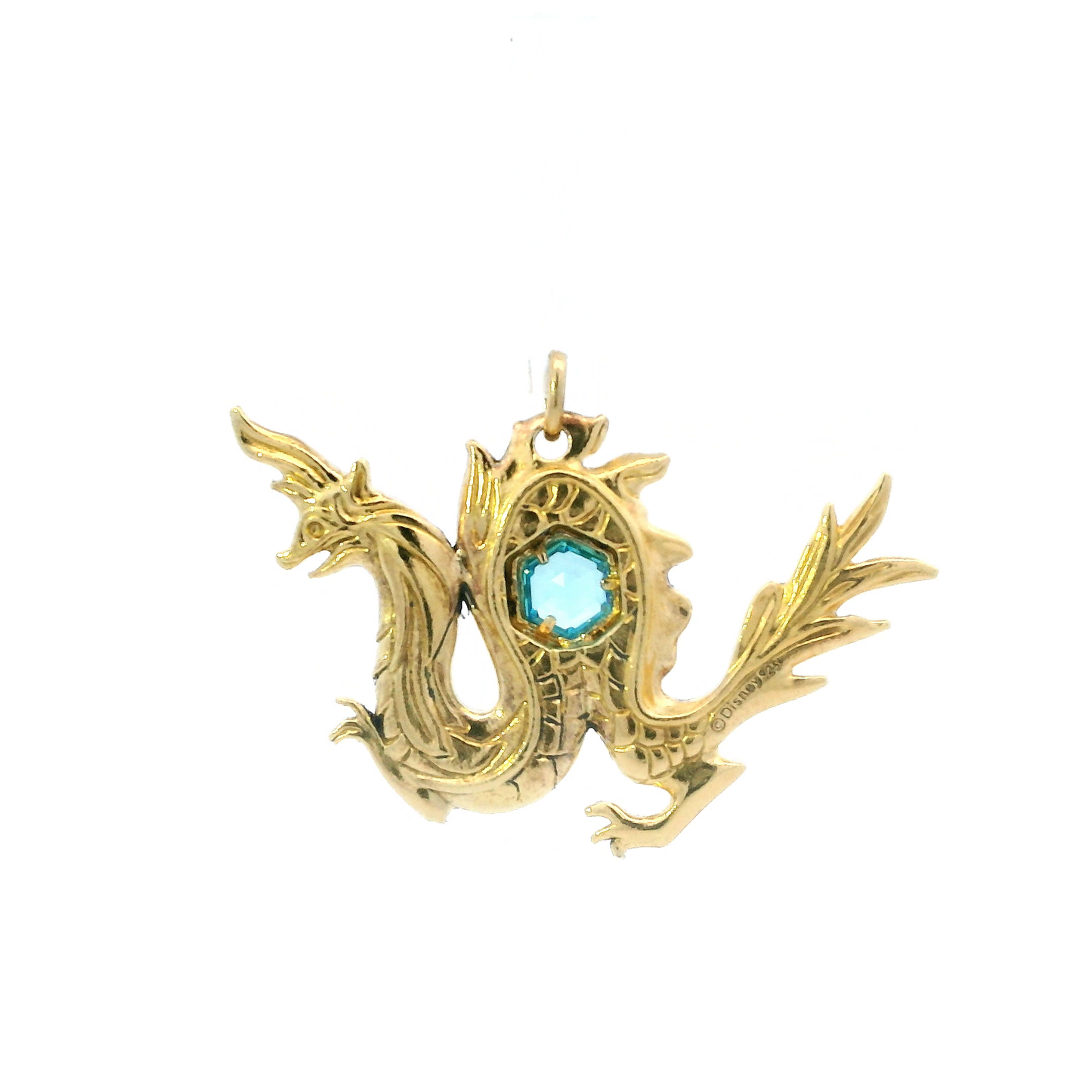 Disney Sterling Silver Gold Tone Raya & The Last Dragon Pendant