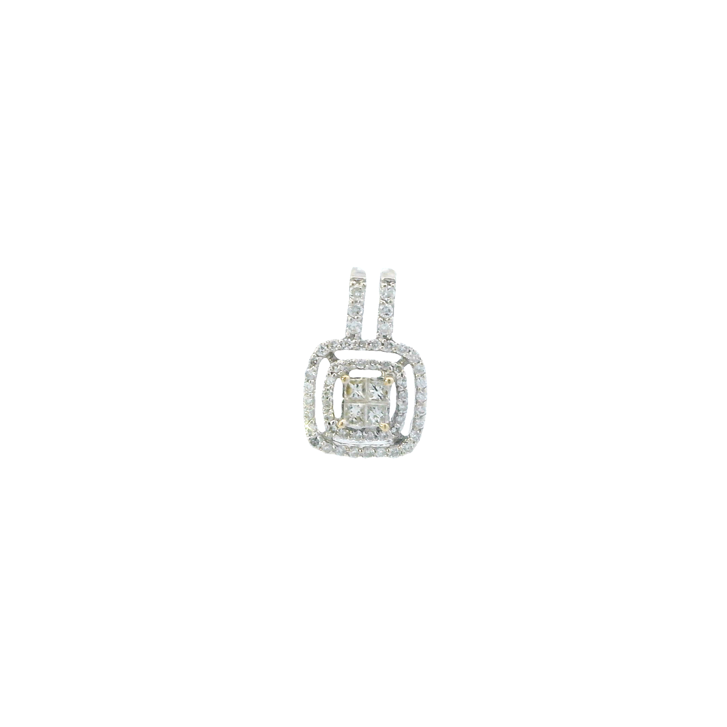 14K White Gold Diamond Pendant - 0.31ct