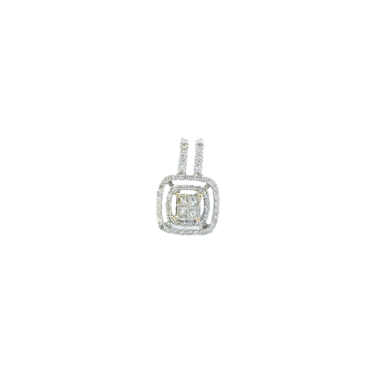 14K White Gold Diamond Pendant - 0.31ct