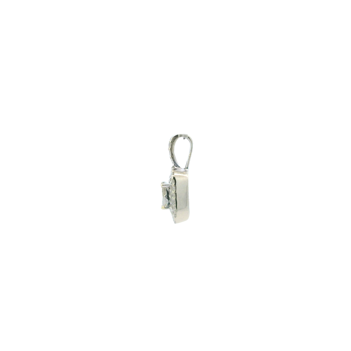 14K White Gold Diamond Pendant - 0.31ct