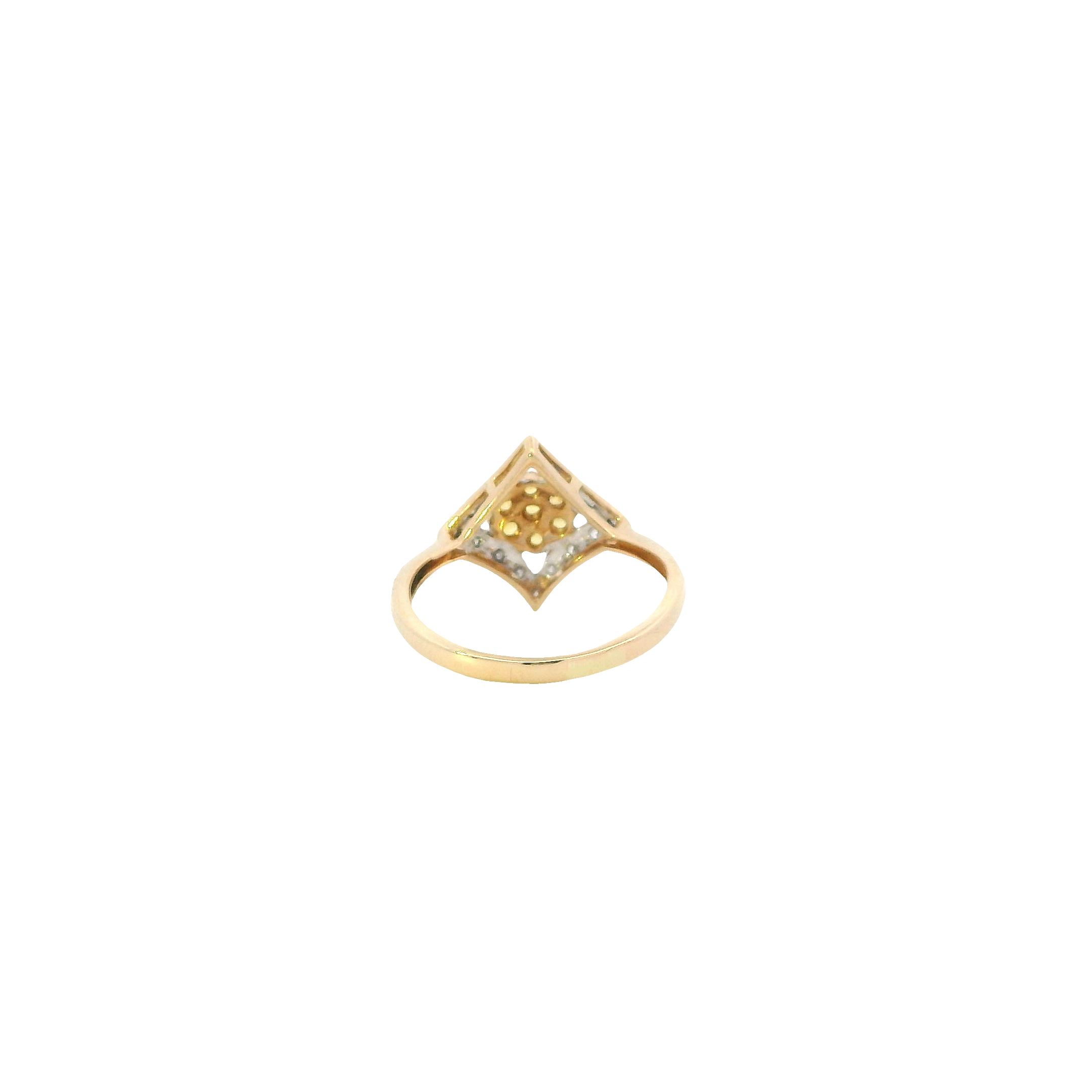 14K Yellow Gold Diamond & Citrine Ring - 0.08ct