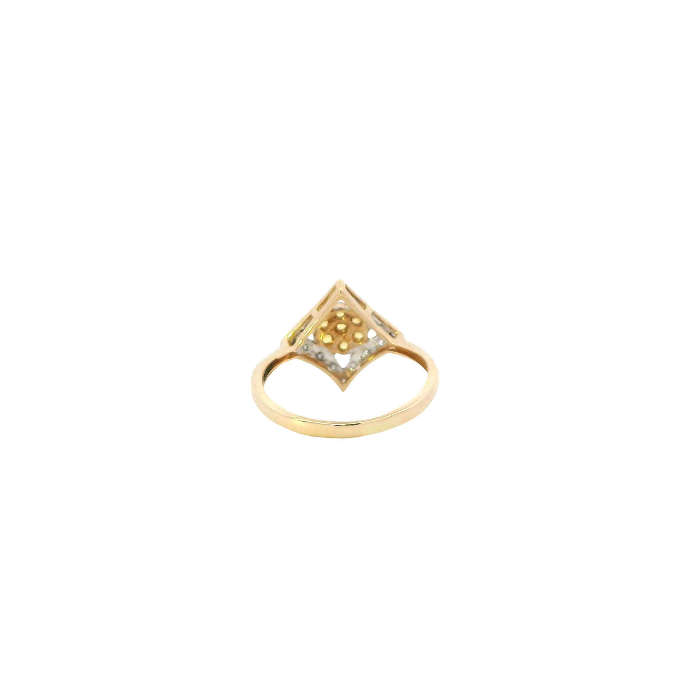 14K Yellow Gold Diamond & Citrine Ring - 0.08ct