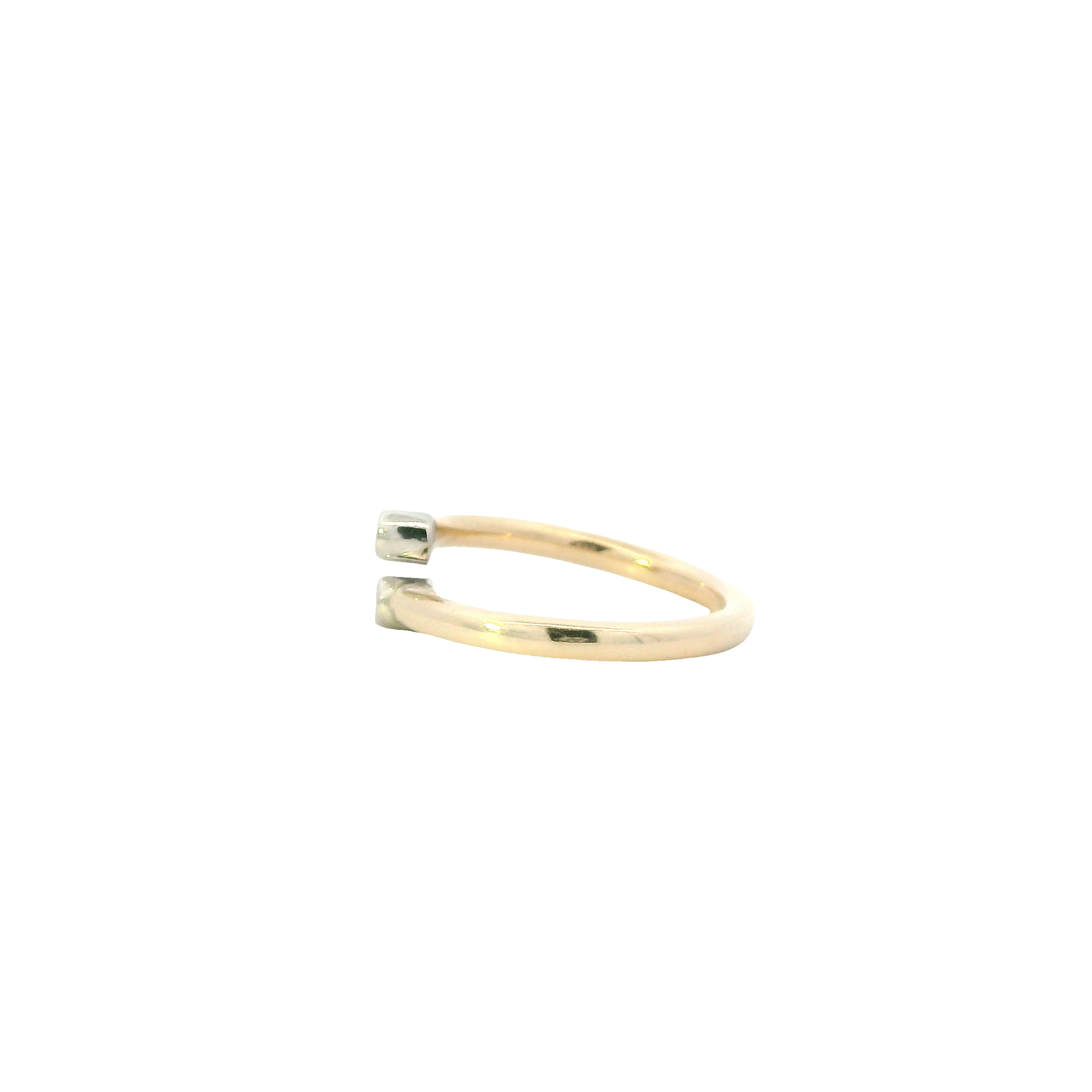 10K Yellow & White Gold Diamond Ring - 0.12ct