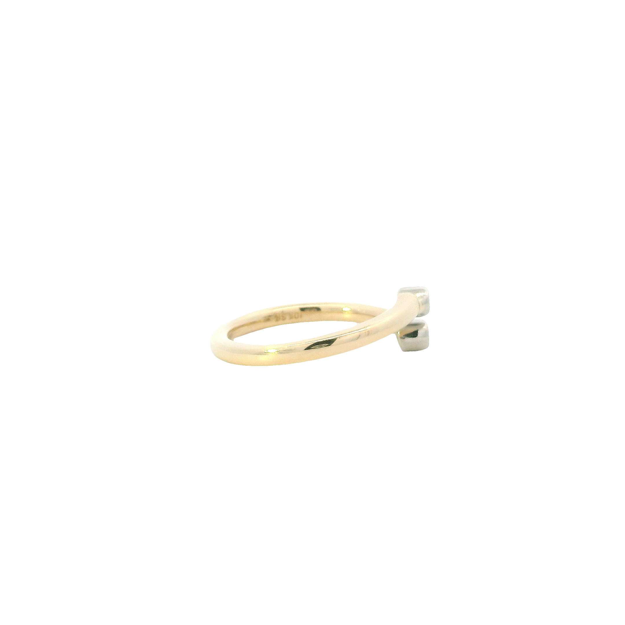 10K Yellow & White Gold Diamond Ring - 0.12ct