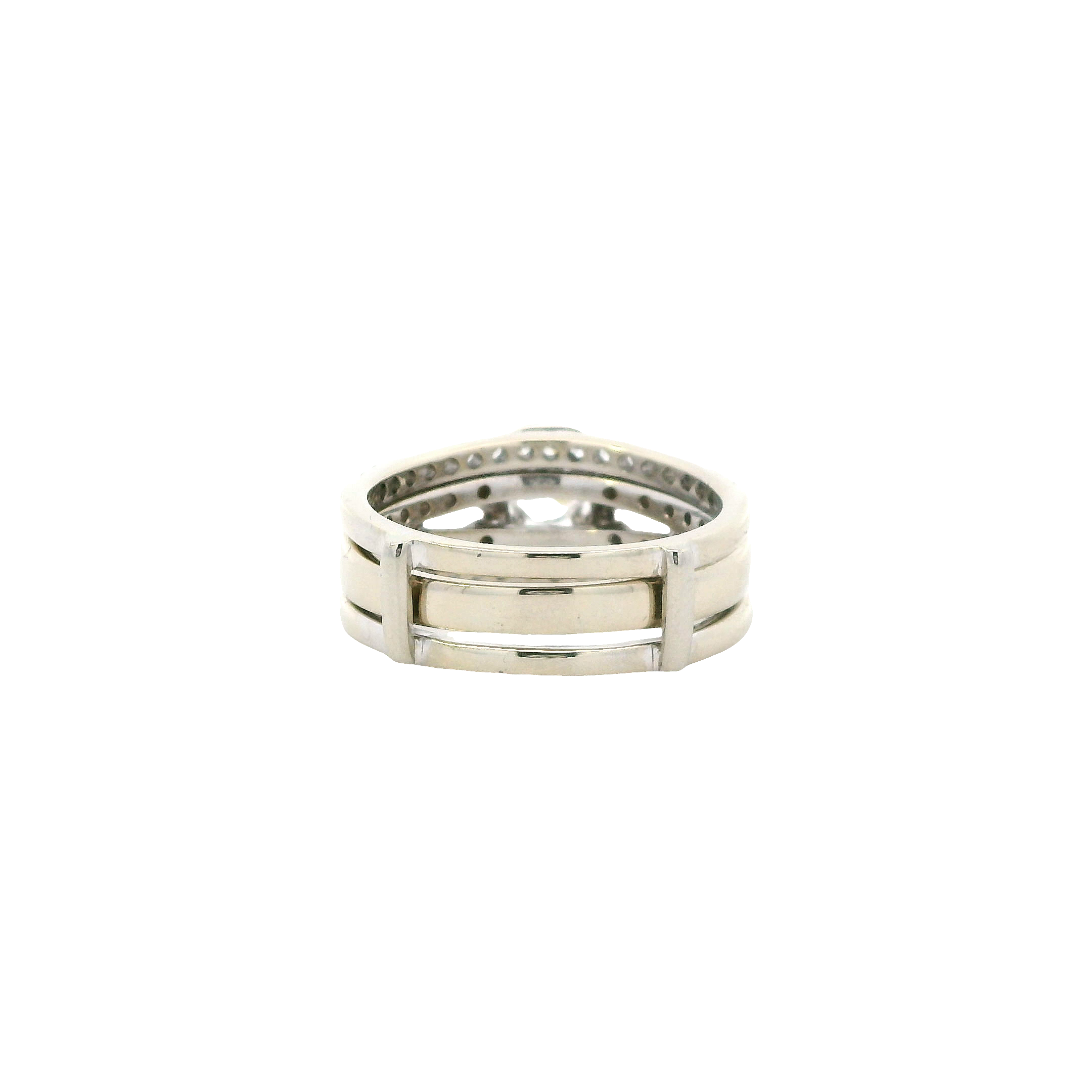 14K White Gold Lab Diamond Engagement & Wedding Ring Set - 2.08ct