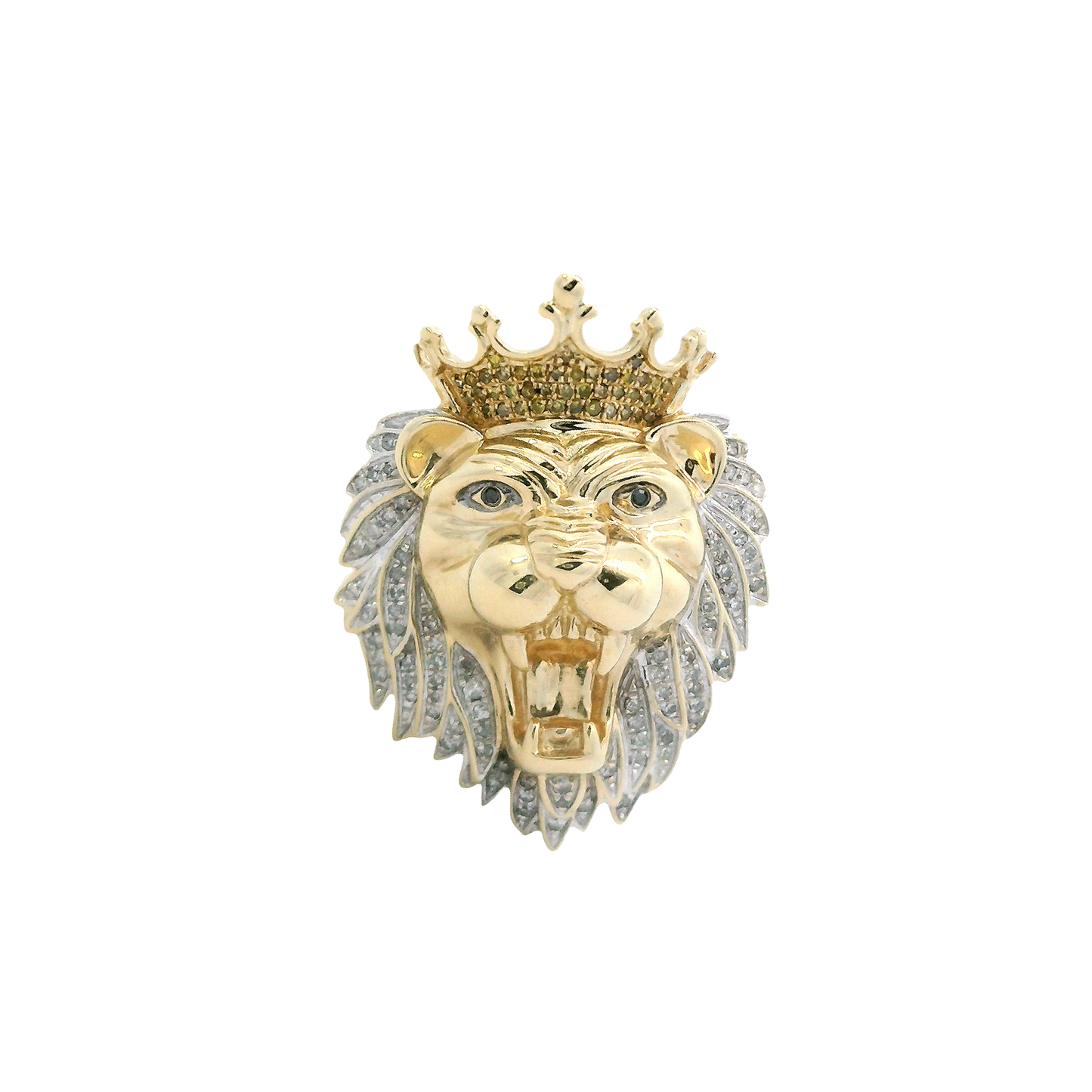 10K Yellow Gold Diamond Lion Ring - 0.26ct