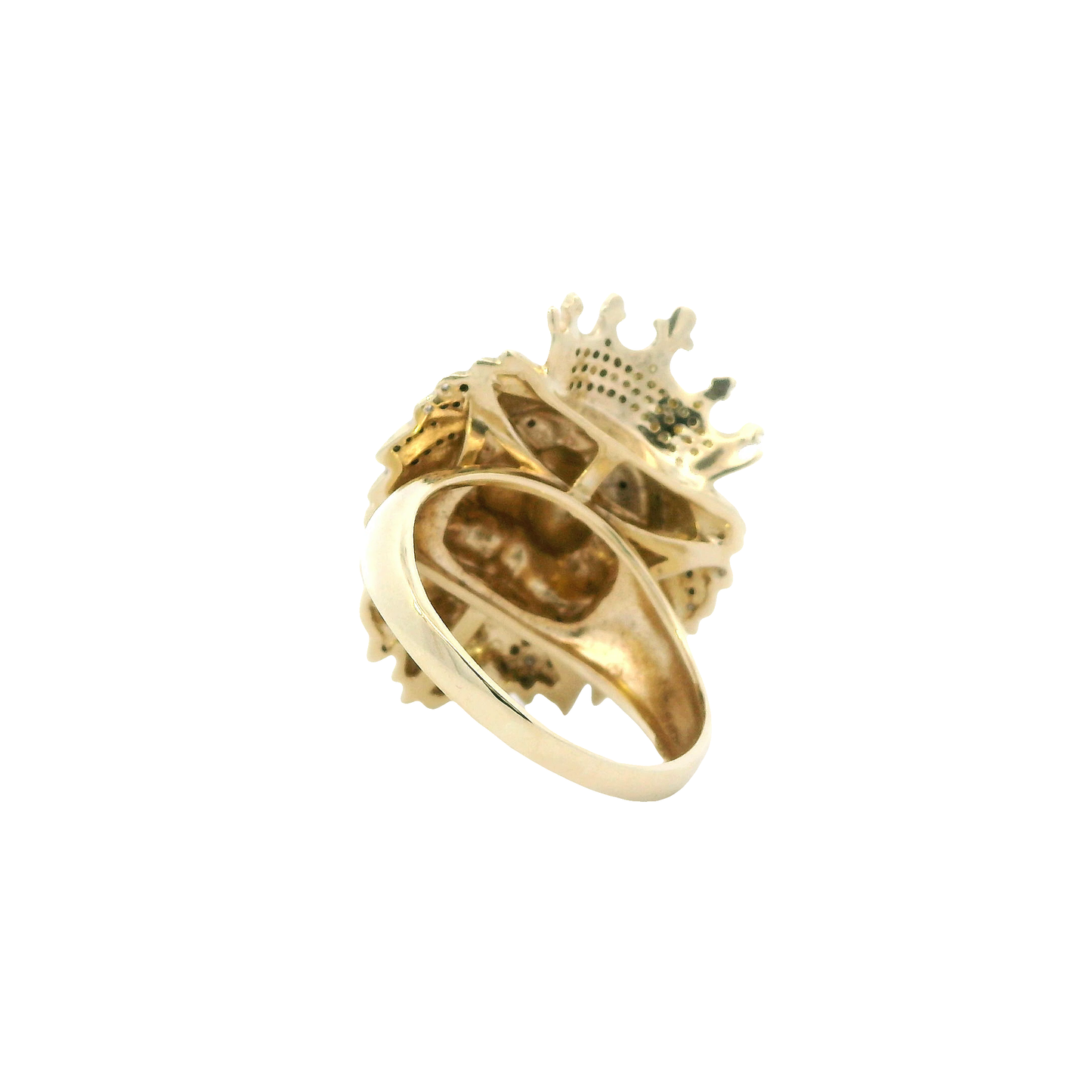 10K Yellow Gold Diamond Lion Ring - 0.26ct