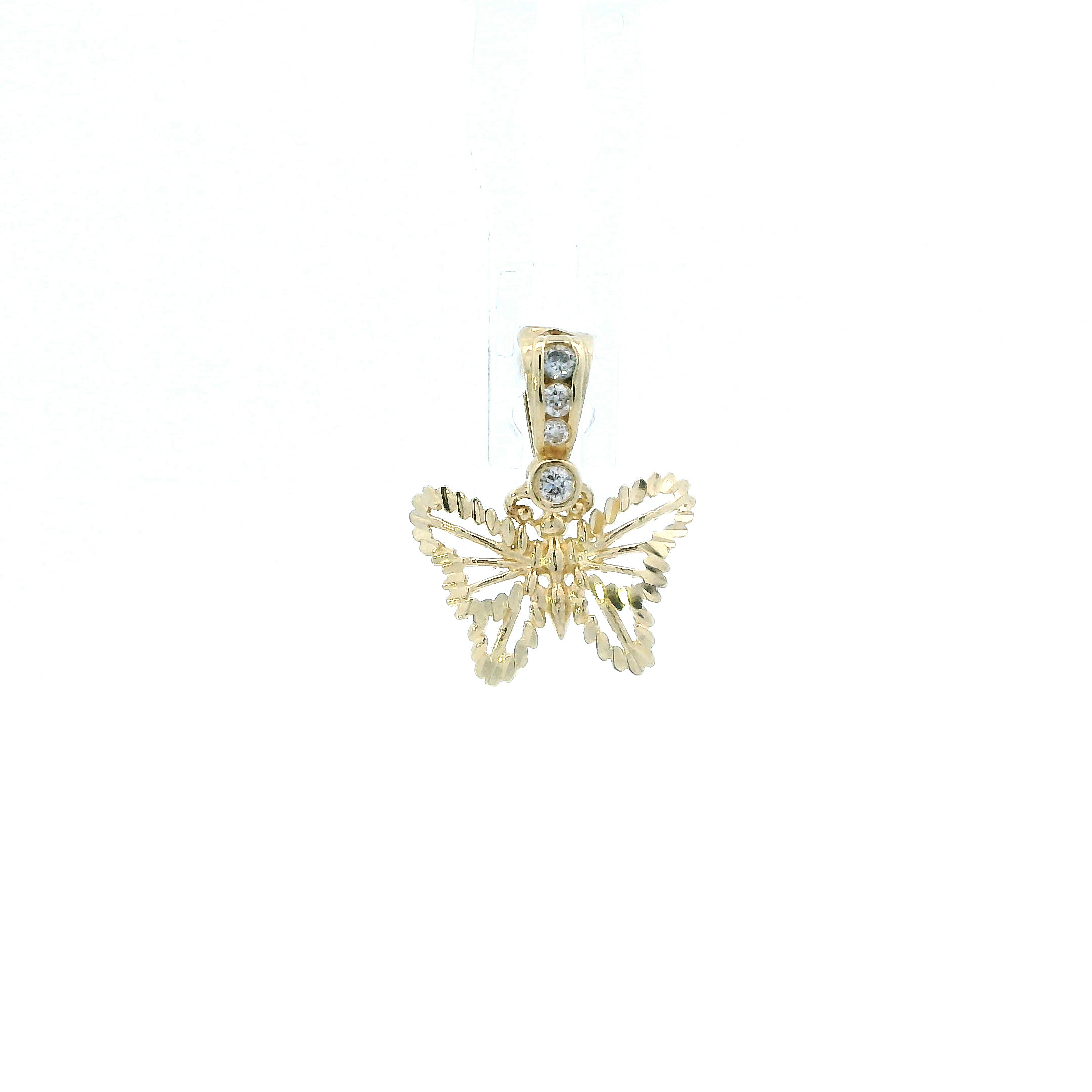 10K Yellow Gold Butterfly Pendant