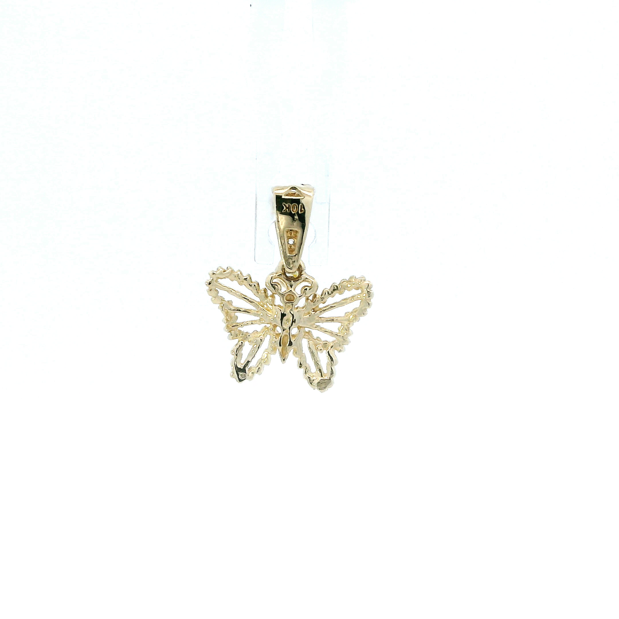 10K Yellow Gold Butterfly Pendant