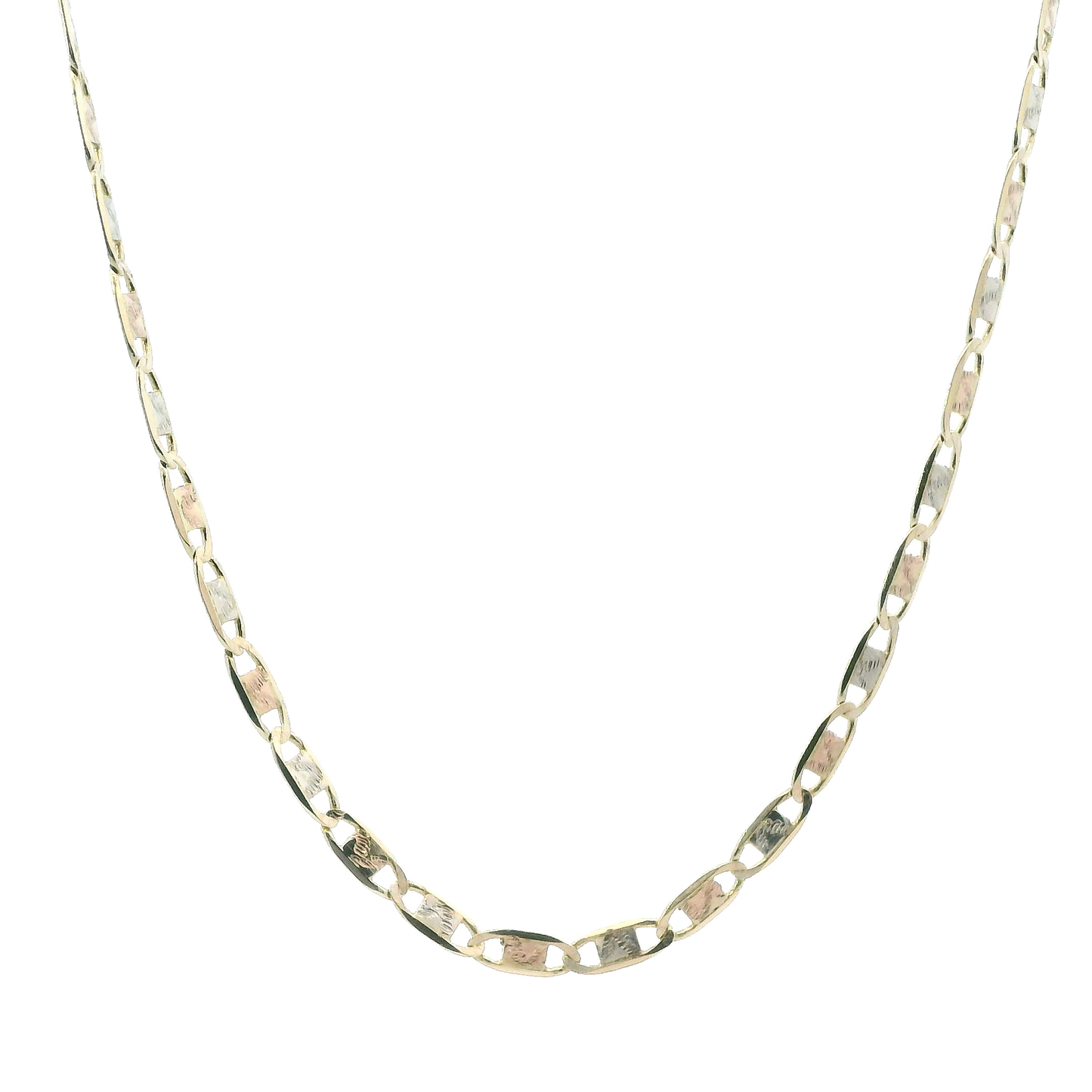 10K Tri Color Gold 17" Valentino Chain