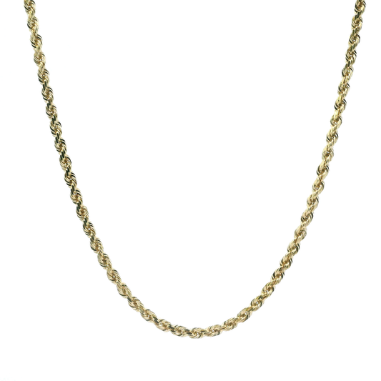 14K Yellow Gold 18" Rope Link Chain
