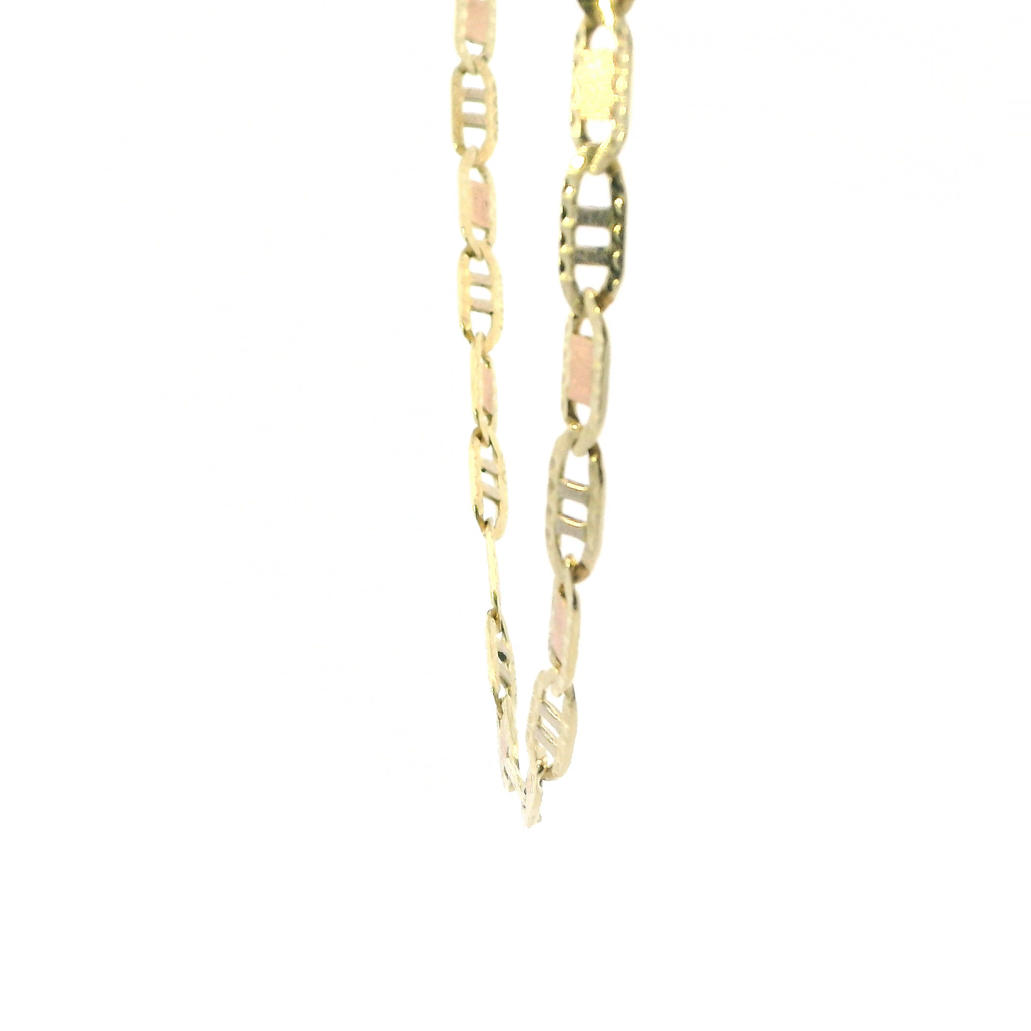 14K Tri Color Gold 21" Mariner Chain