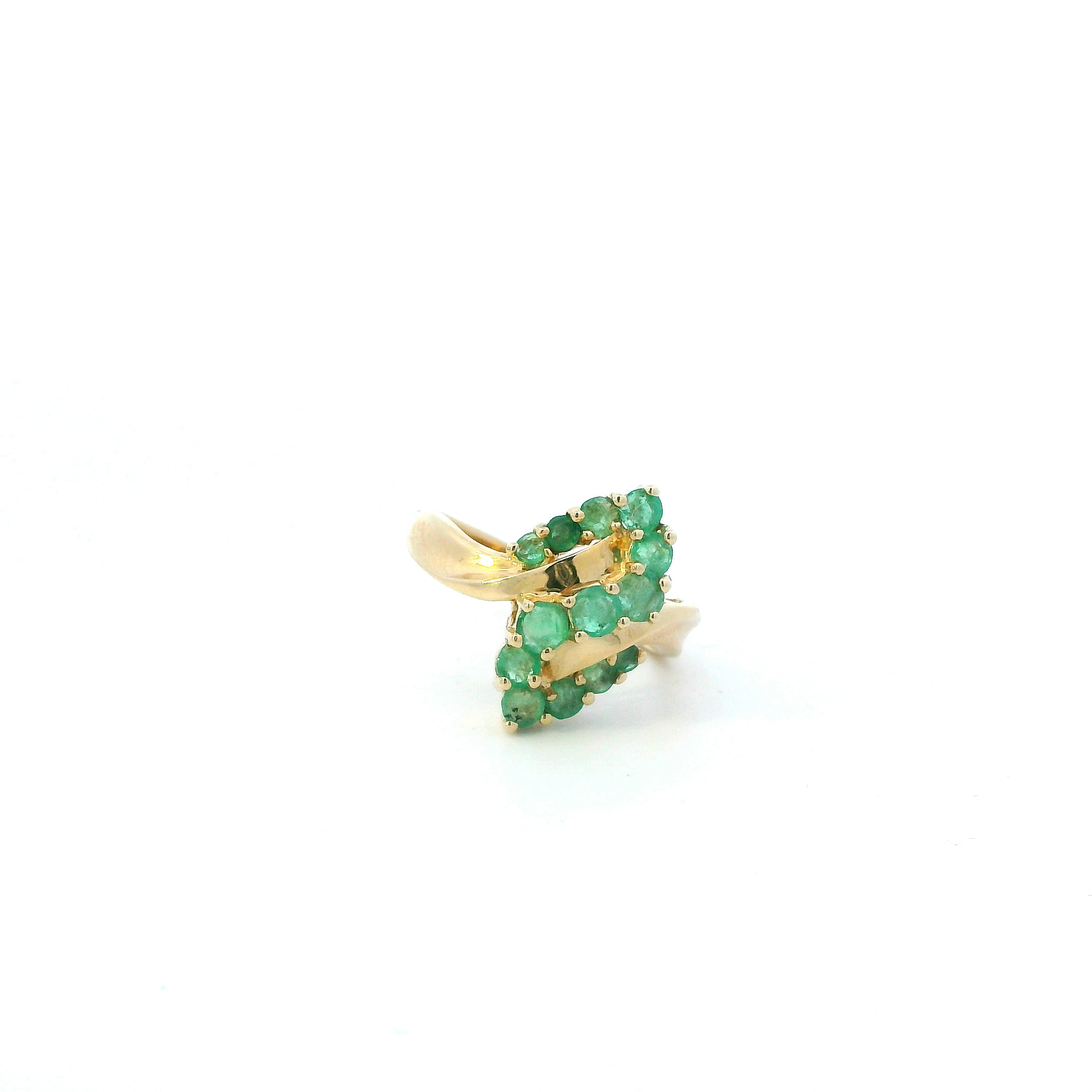 10K Yellow Gold Emerald Womens Ring