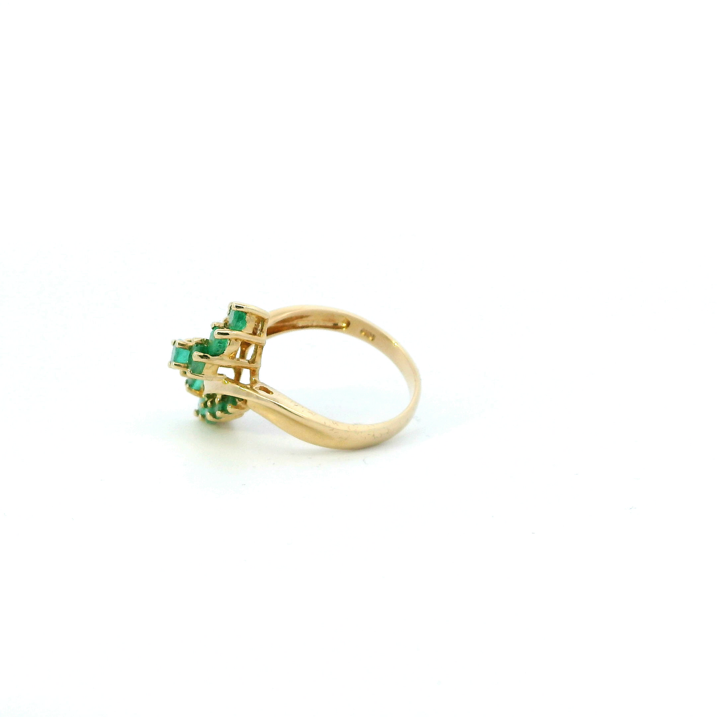 10K Yellow Gold Emerald Womens Ring
