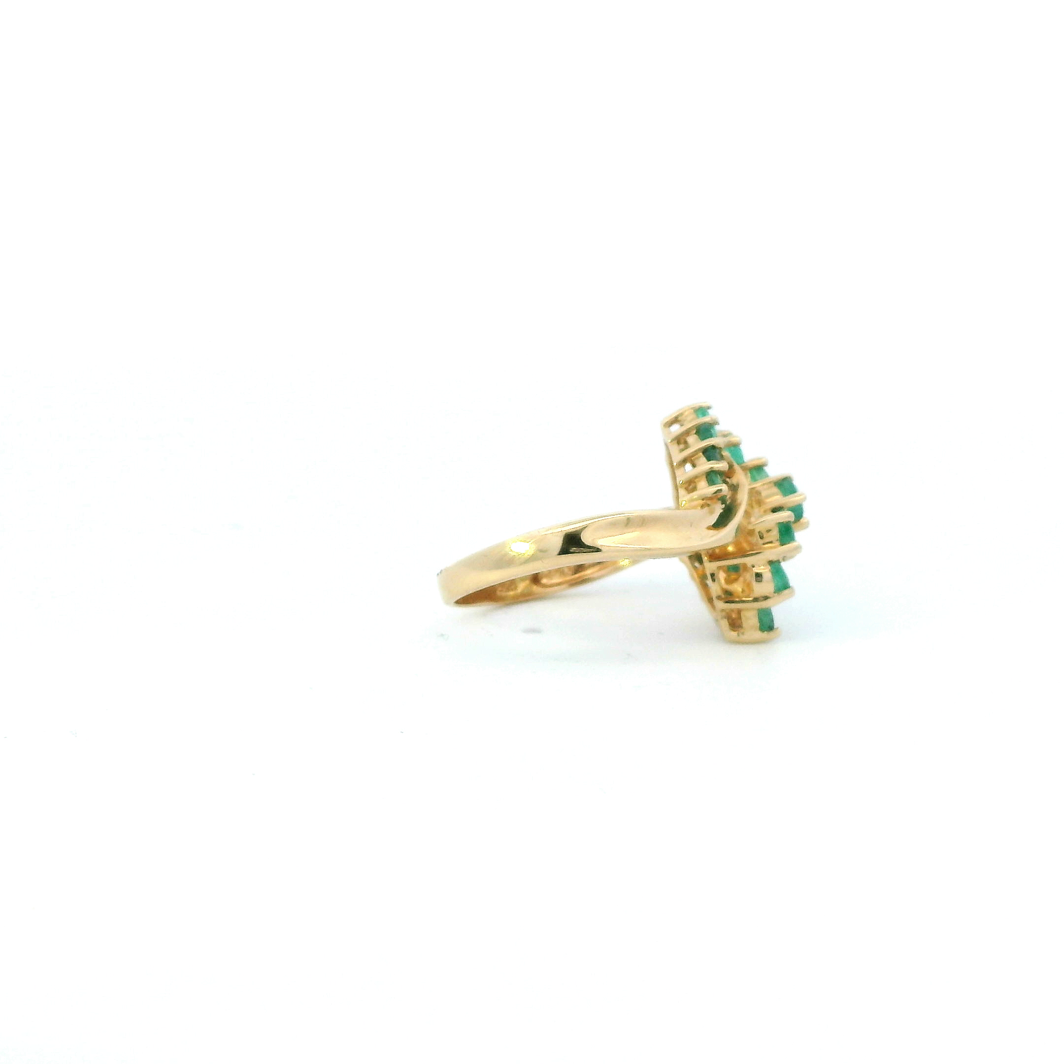 10K Yellow Gold Emerald Womens Ring