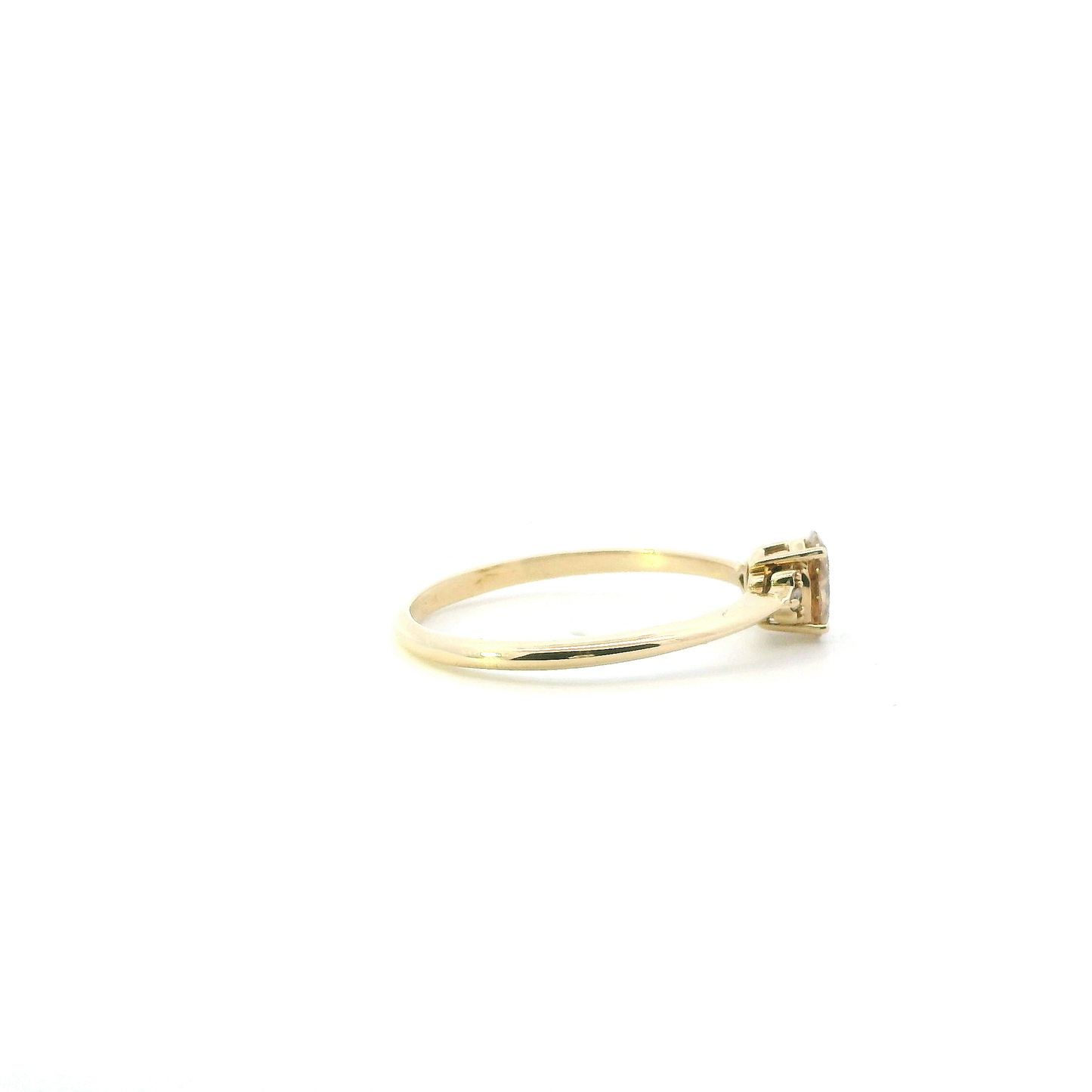 14K Yellow Gold Light Brown Diamond Ring - 0.62ct