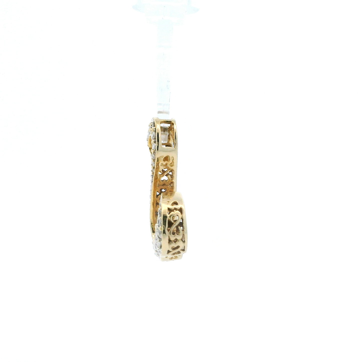 14K Yellow Gold Diamond "Jane Seymour" Open Heart Pendant -0.50ct