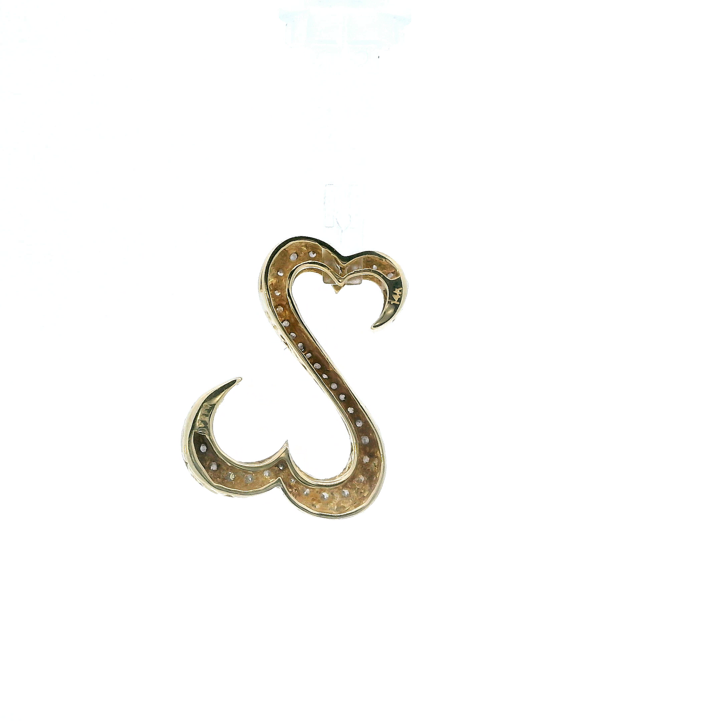 14K Yellow Gold Diamond "Jane Seymour" Open Heart Pendant -0.50ct