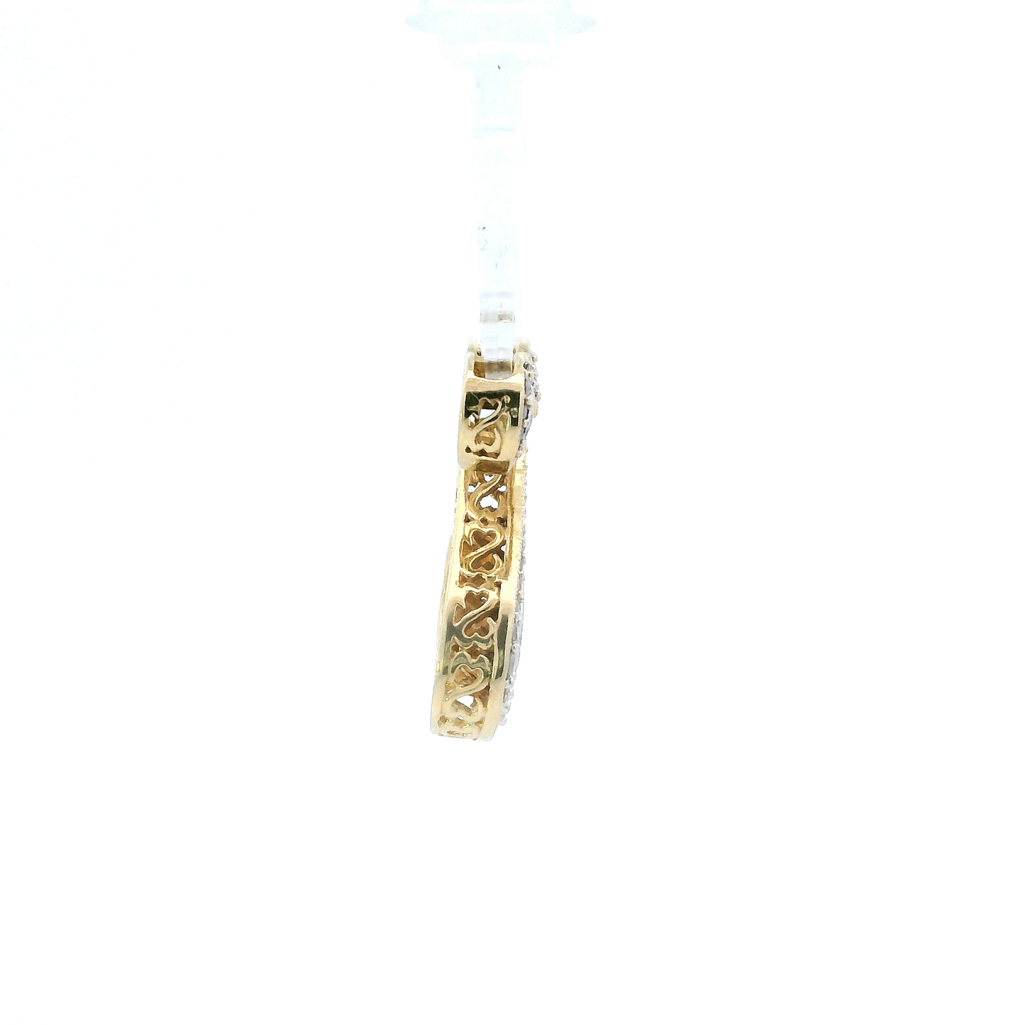 14K Yellow Gold Diamond "Jane Seymour" Open Heart Pendant -0.50ct