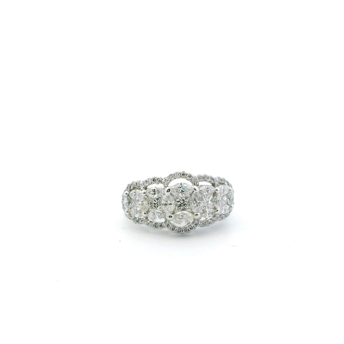14K White Gold Diamond Womens Ring - 1.43ct