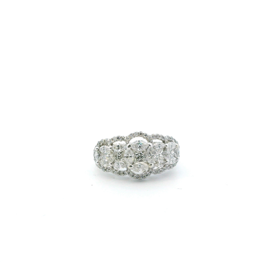 14K White Gold Diamond Womens Ring - 1.43ct