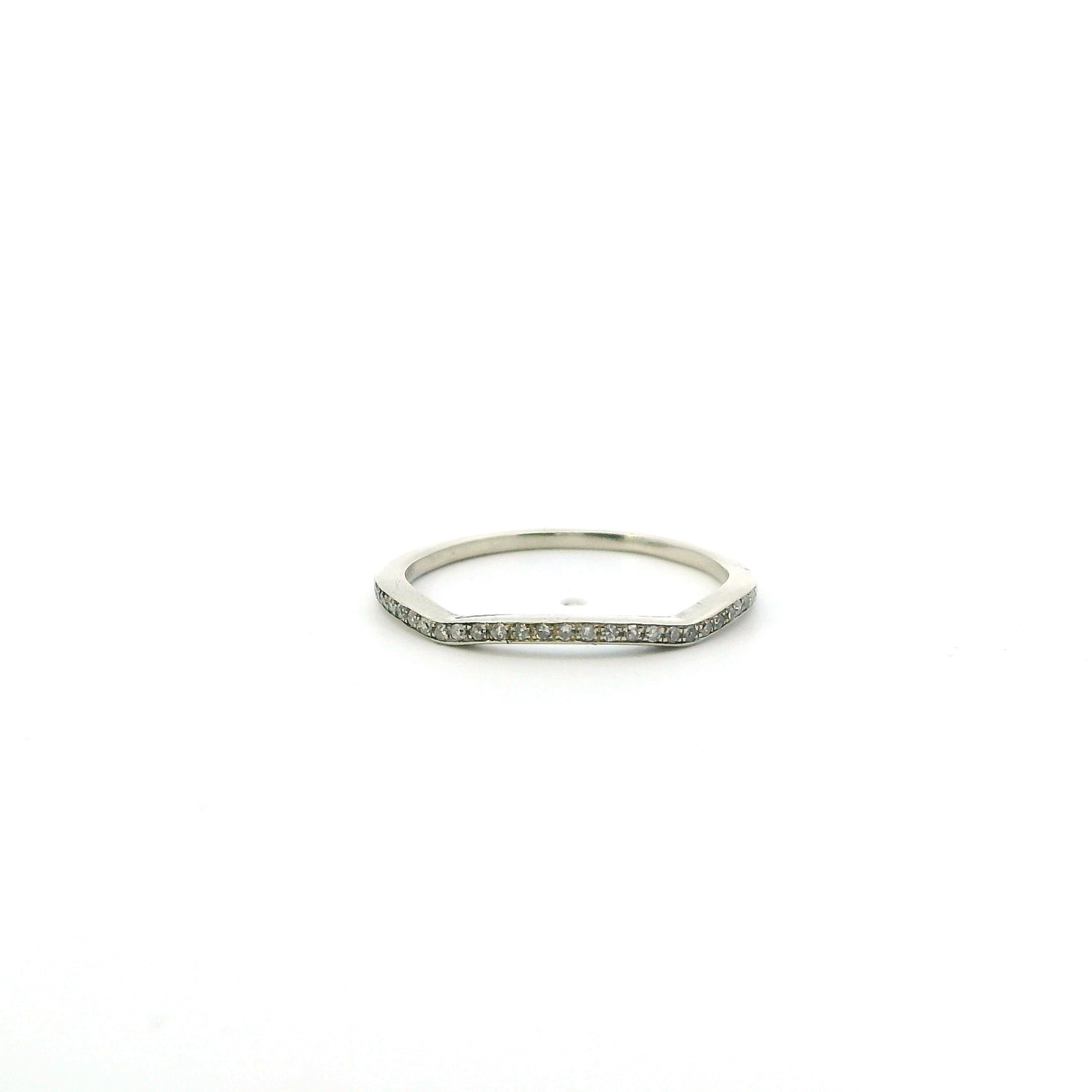 10K White Gold Diamond Womens Ring - 0.05ct