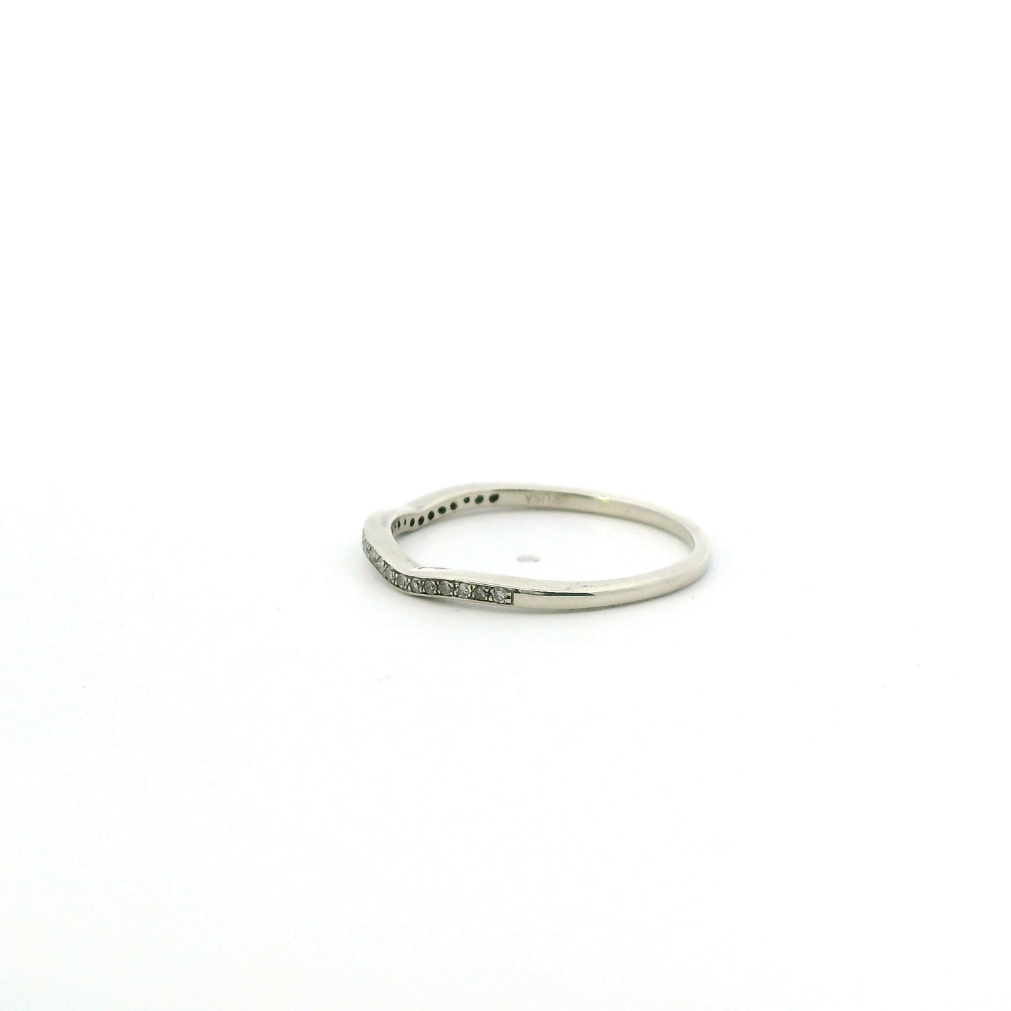 10K White Gold Diamond Womens Ring - 0.05ct