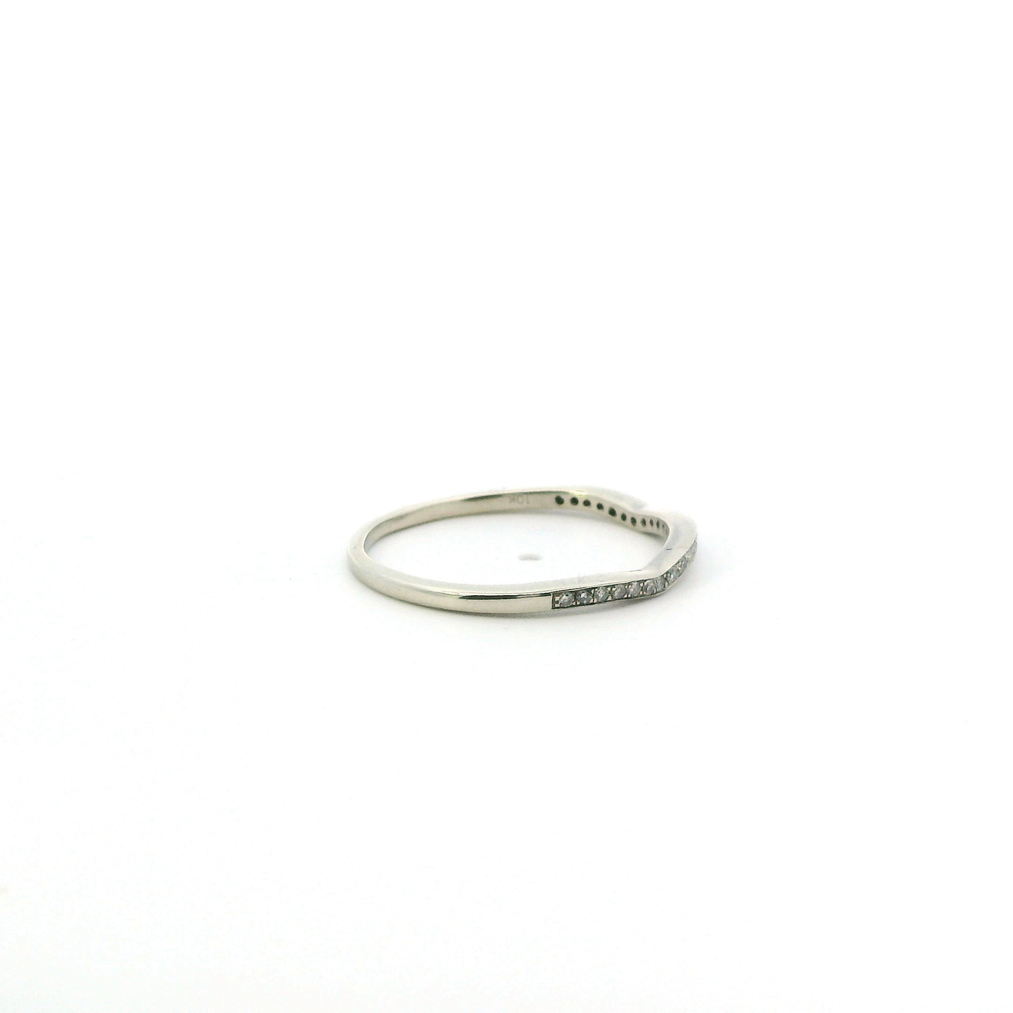 10K White Gold Diamond Womens Ring - 0.05ct