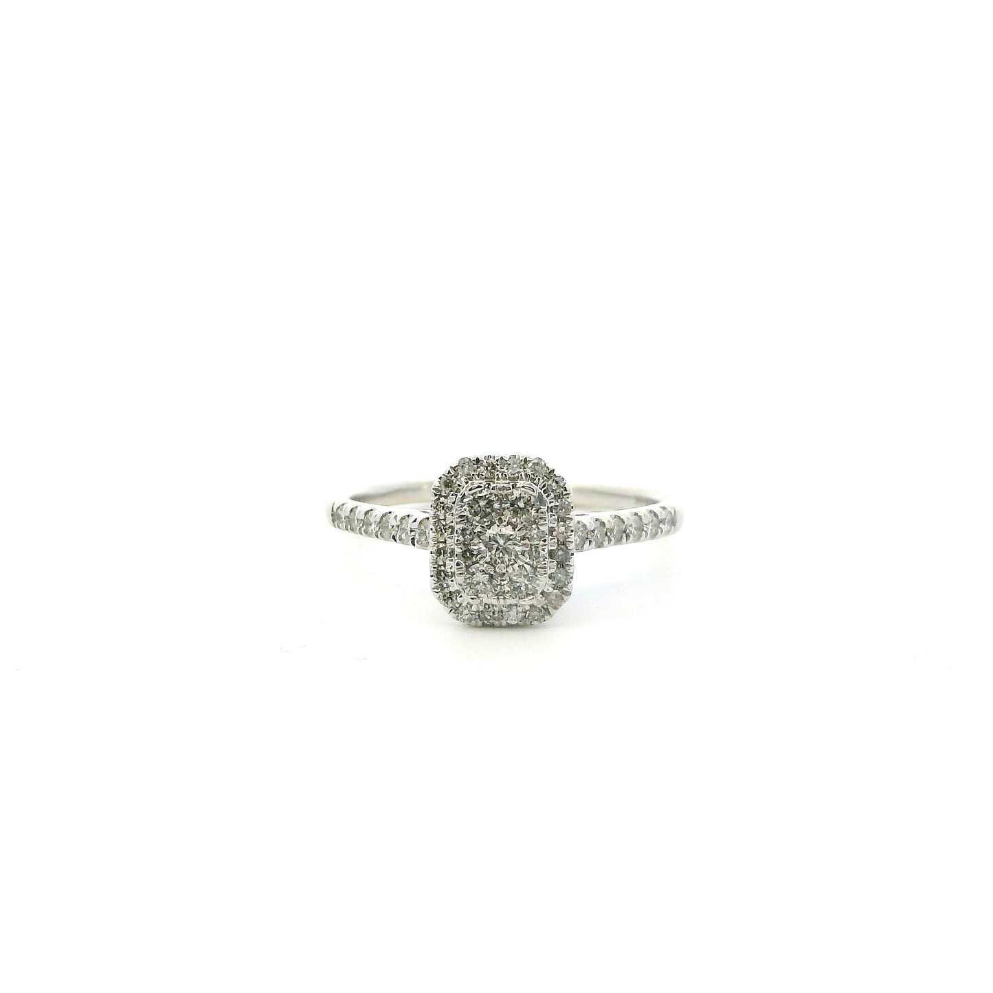 10K White Gold Diamond Womens Ring - 0.45ct